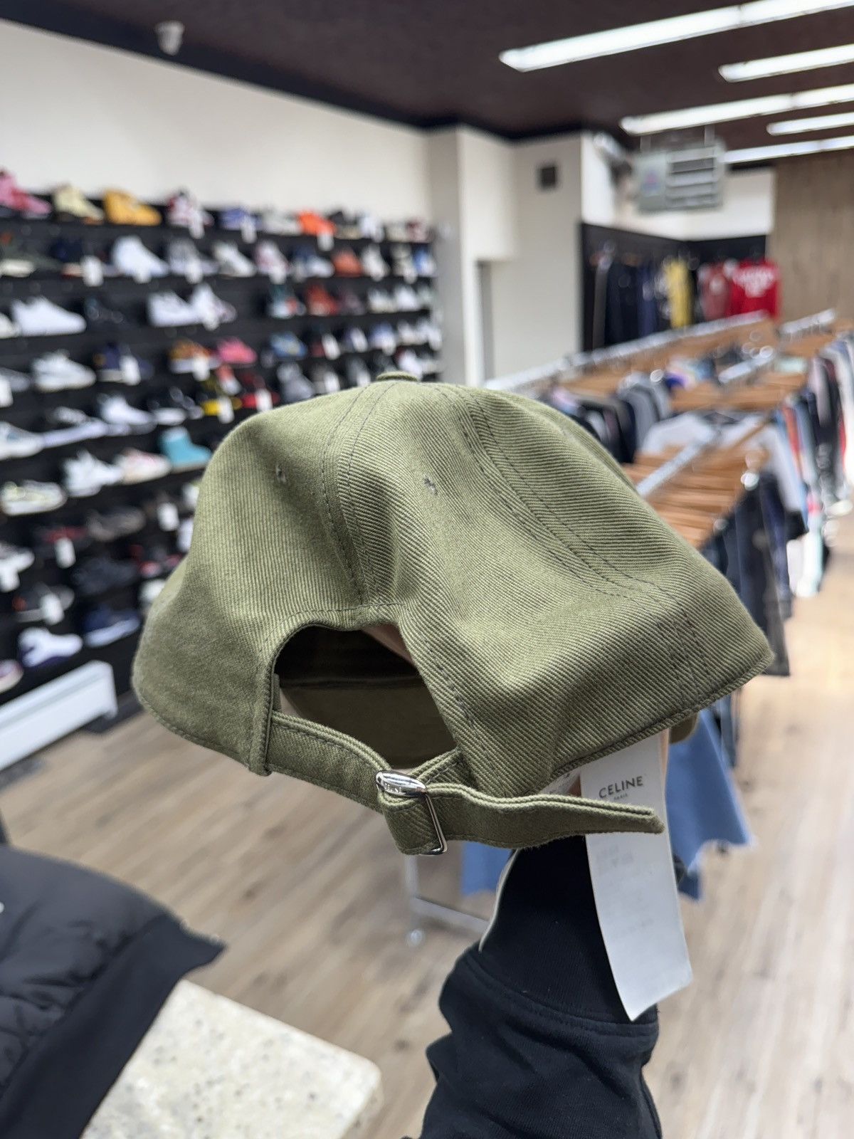 Celine Celine Olive Dad Hat Size 32 - 4 Thumbnail
