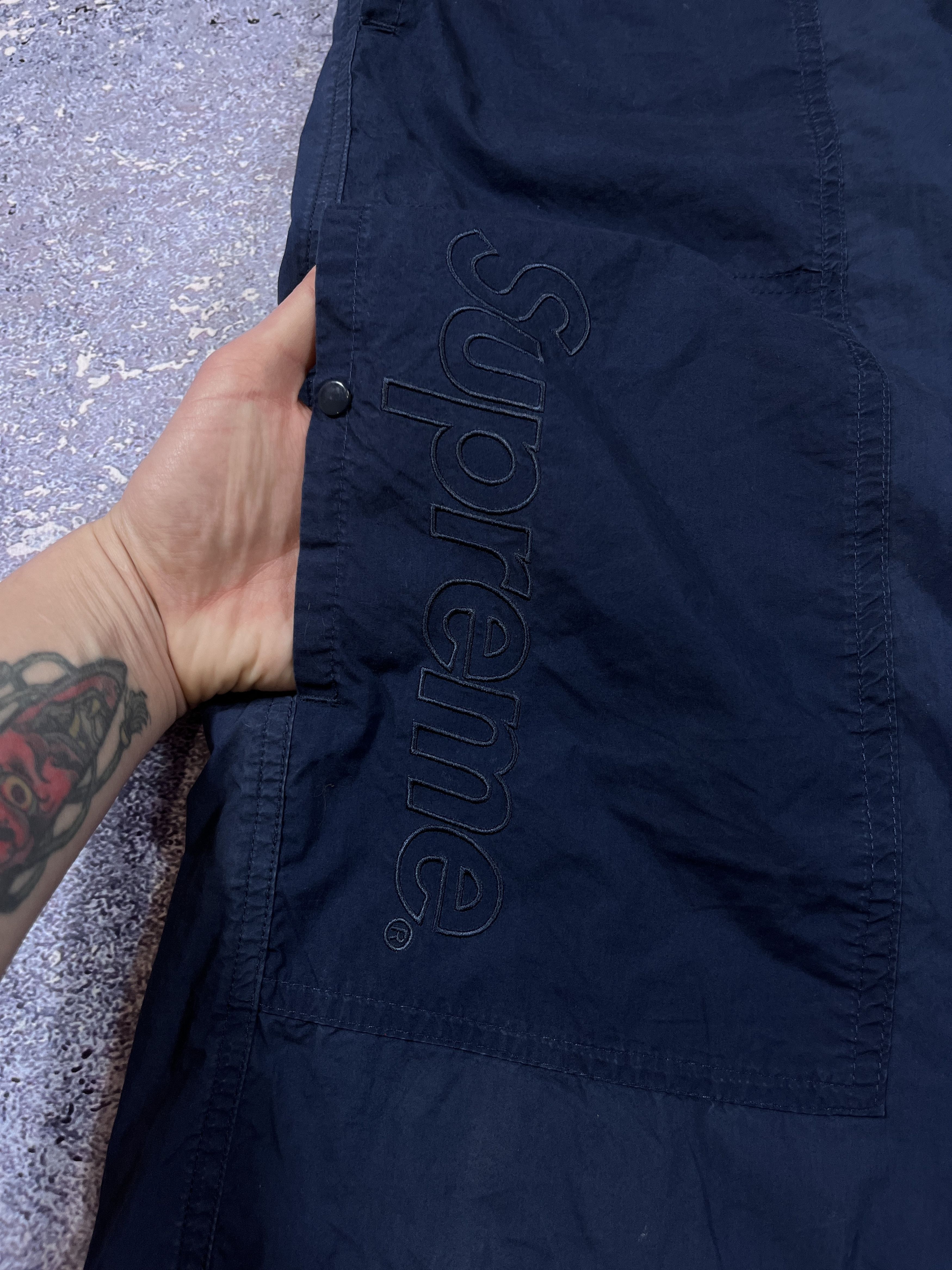 Supreme Supreme Cargo Pants Dark Blue Big Logo Multipocket Size US 32 / EU 48 - 7 Thumbnail