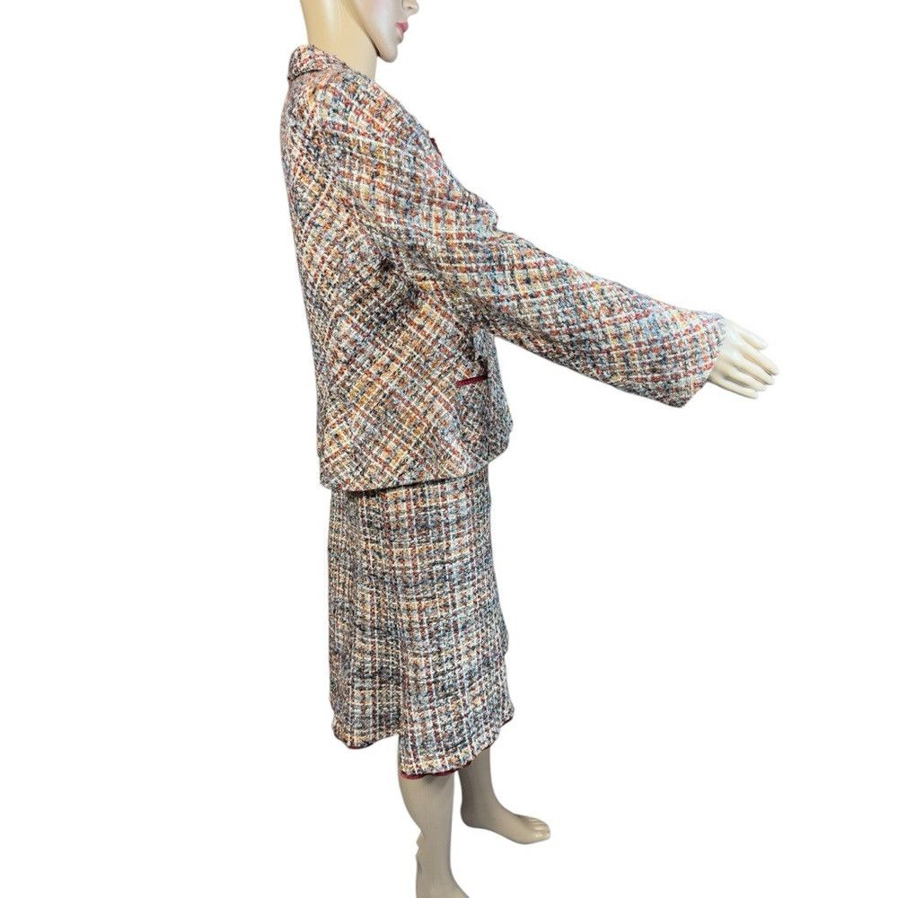 Anne Klein NWT New $380 Anne Klein Tweed Wool Blend Blazer Skirt Suit Size XL / US 12-14 / IT 48-50 - 3 Thumbnail