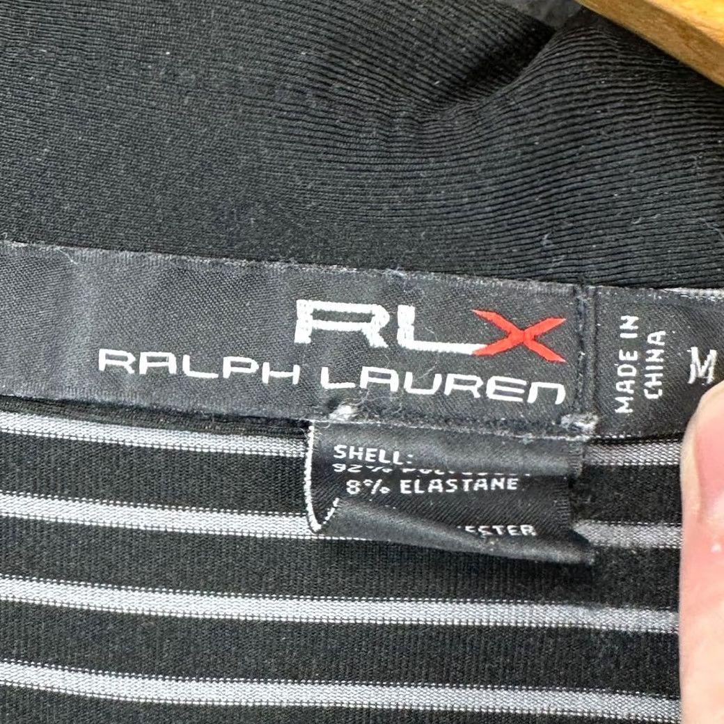 RLX Ralph Lauren VINTAGE RLX Ralph Lauren Shirt Mens Medium Black Striped Polo Golf Rugby (Hickory Stripe) Size US M / EU 48-50 / 2 - 4 Thumbnail