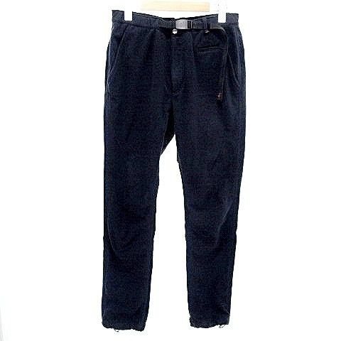 Cropped Pants Climbing Fleece Easy Narrow Polyester Black