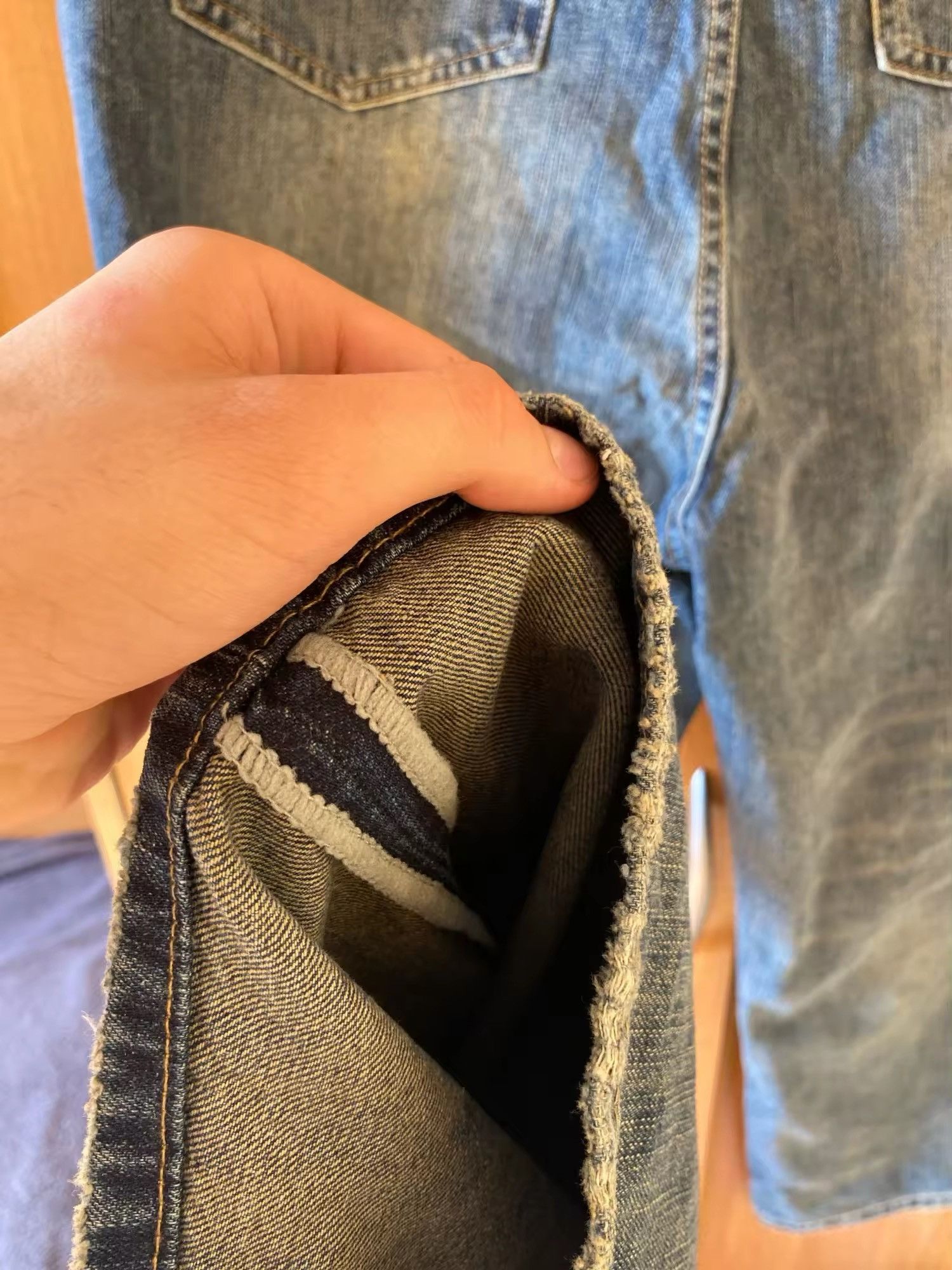 Japanese Brand × Vintage Washed Blue Baggy Jeans Size US 32 / EU 48 - 11 Thumbnail