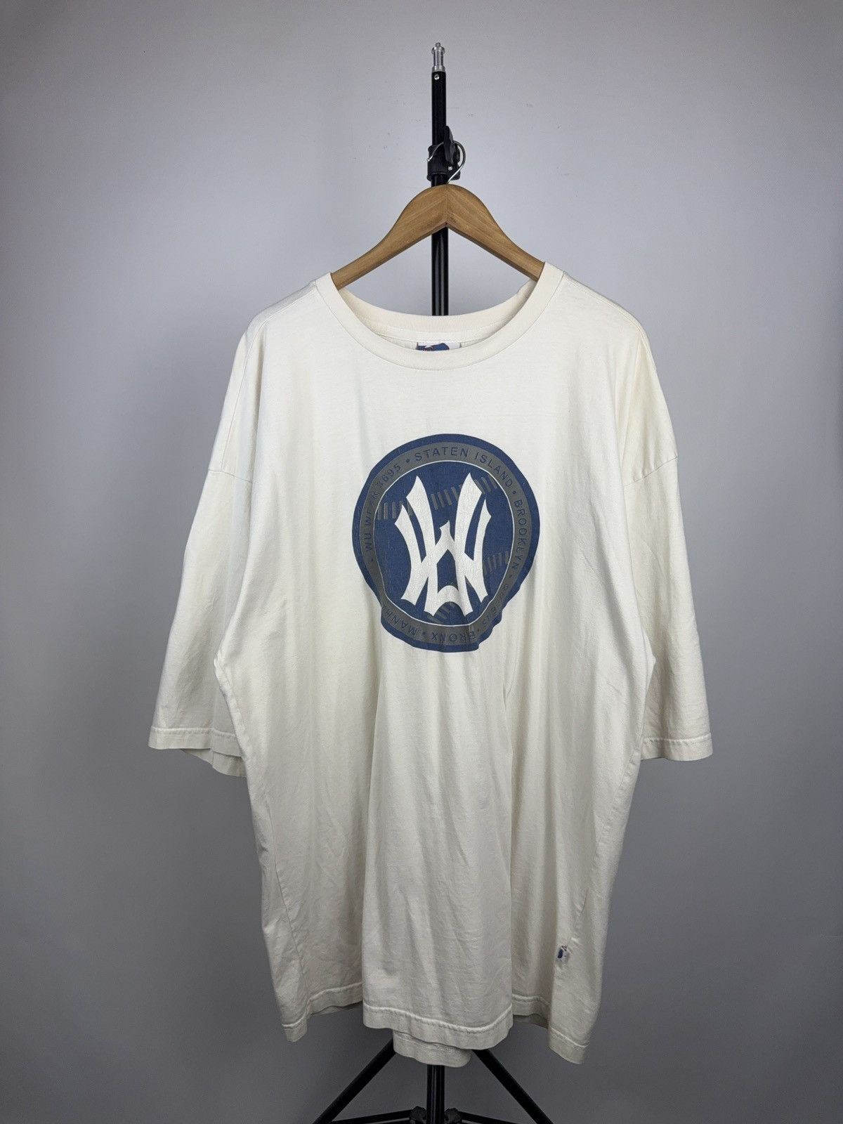 Wu-Tang Clan 90s Wu Wear NY Yankees Logo Graphic T Shirt NYC Streetwear Size US XXL / EU 58 / 5 - 1 Thumbnail