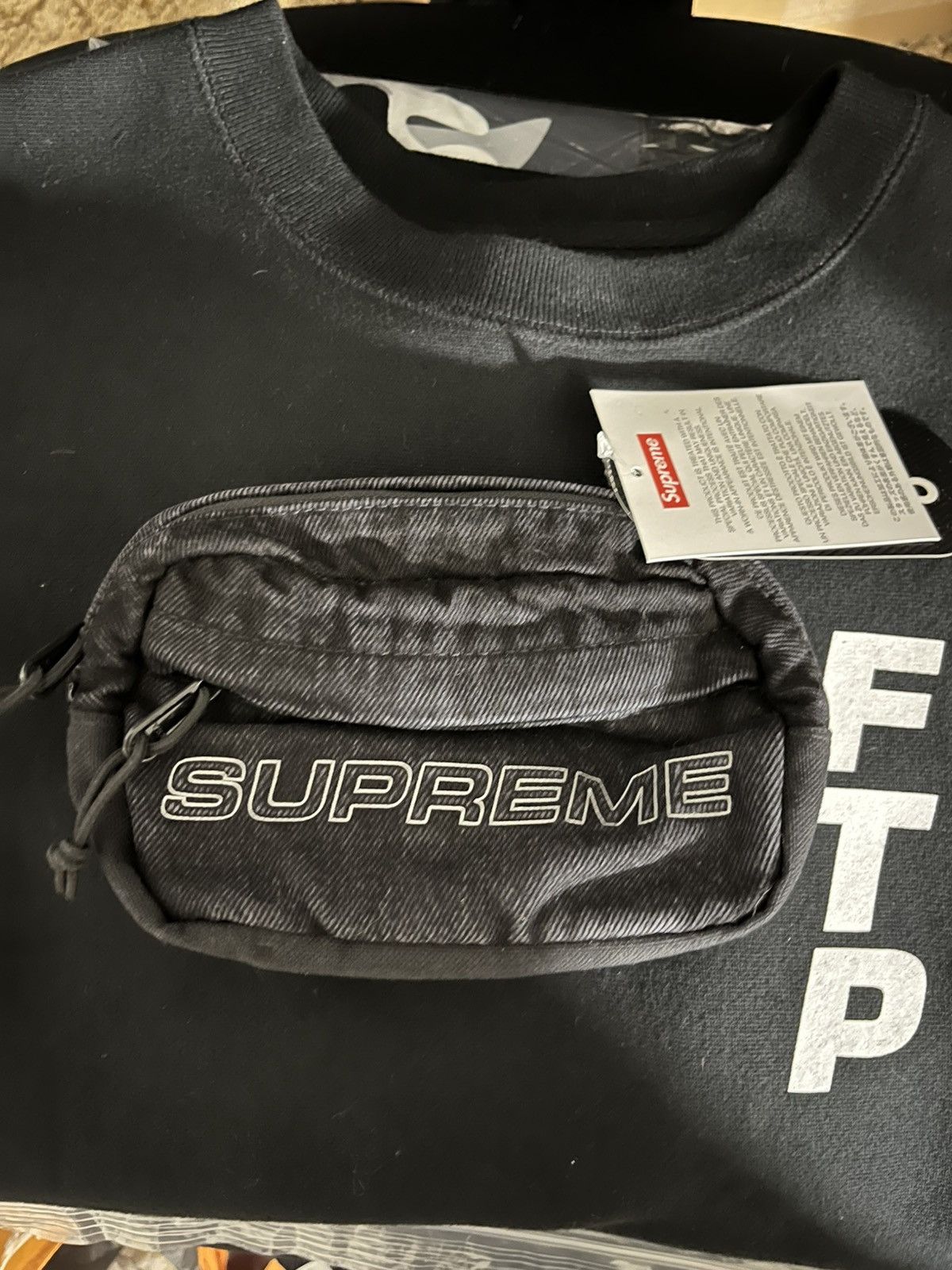 Supreme Supreme FW25 Denim Reflective Crossbody Sling Bag Size ONE SIZE - 1 Thumbnail