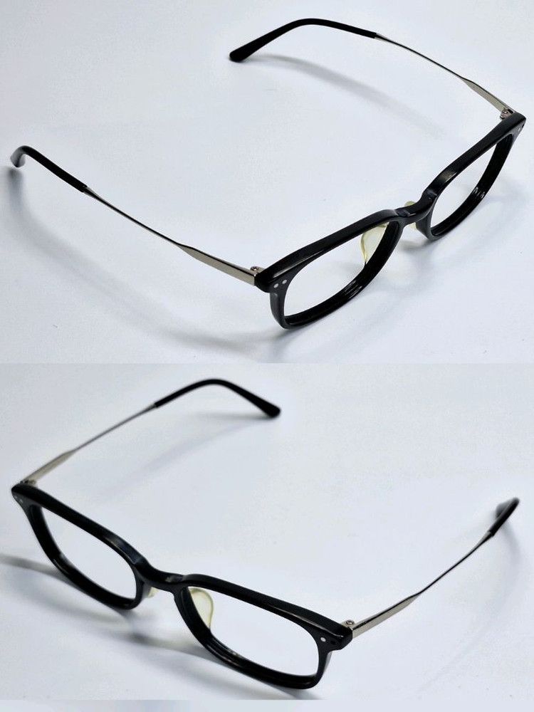 JINS JINS MCF-16A-197A Wellington Black Acetate Glasses Frame Size ONE SIZE - 4 Thumbnail