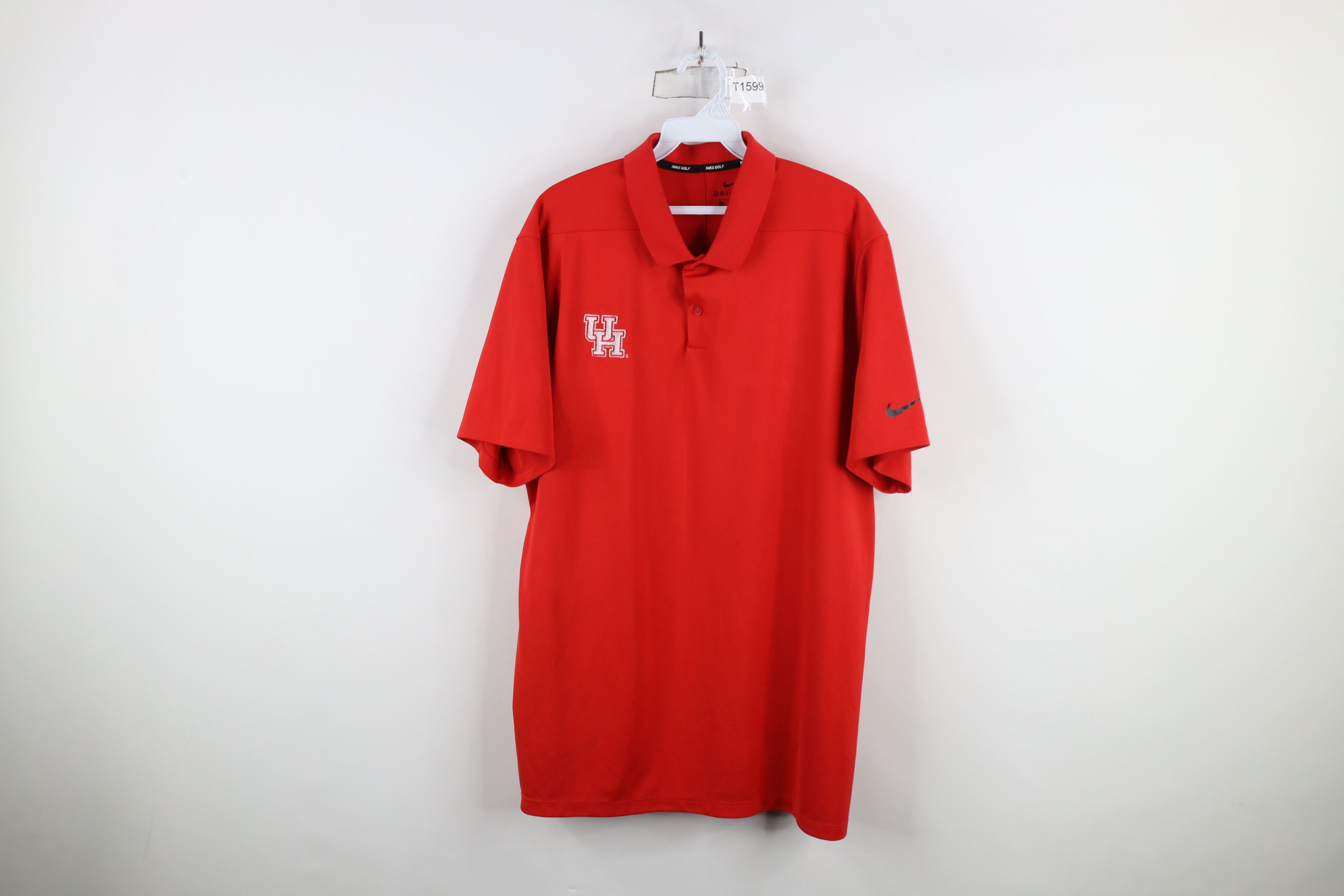 Nike × Vintage Nike Golf University of Houston Short Sleeve Collared Shirt Size US XL / EU 56 / 4 - 1 Thumbnail