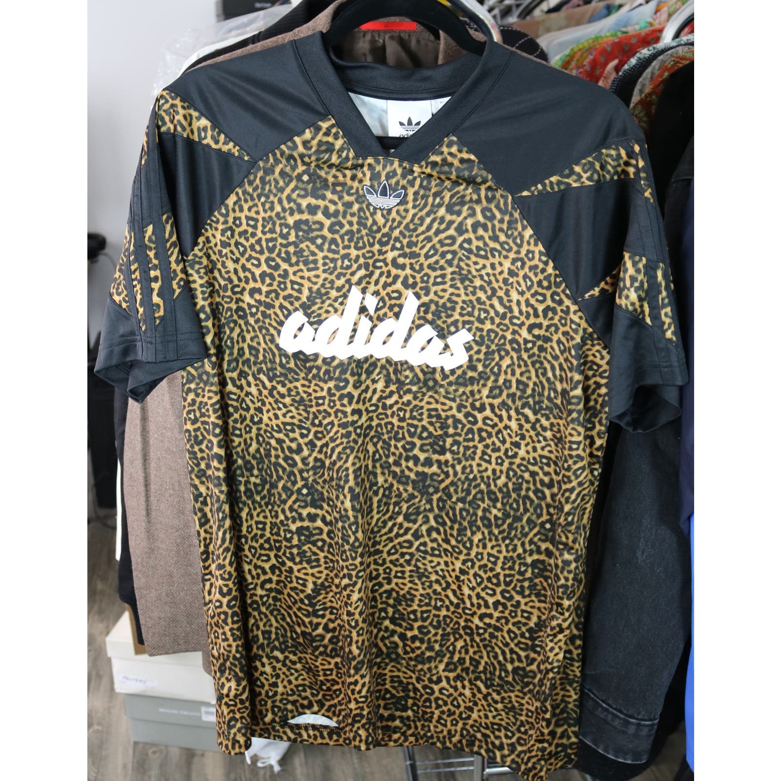 Adidas Adidas AOP Football Tshirt Cheetah Print Medium Size US M / EU 48-50 / 2 - 1 Thumbnail