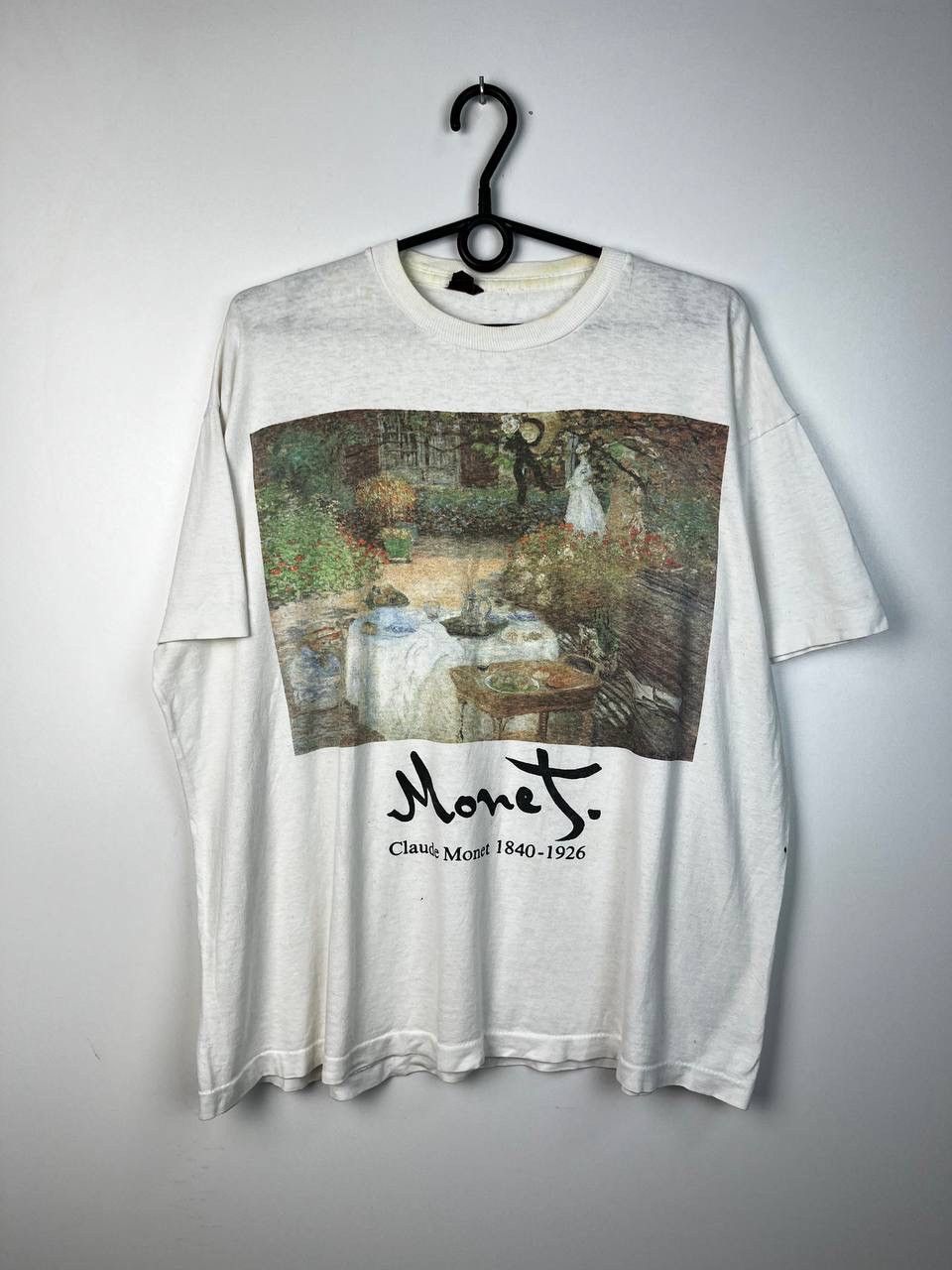 image of Claude Monet 1840-1926 Art Vintage T-Shirts Size XL in White, Men's