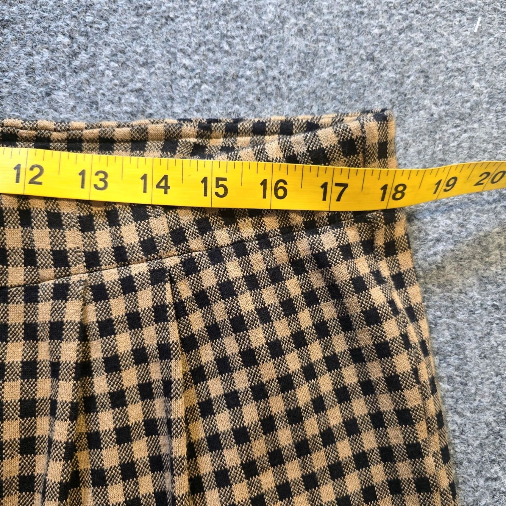 J. Jill J. Jill Pants Womens XL Petite Beige Plaid Capri Wide-Leg Stretch Casual Elastic Waist Knit Size 24" / US 00 / IT 34 - 5 Thumbnail
