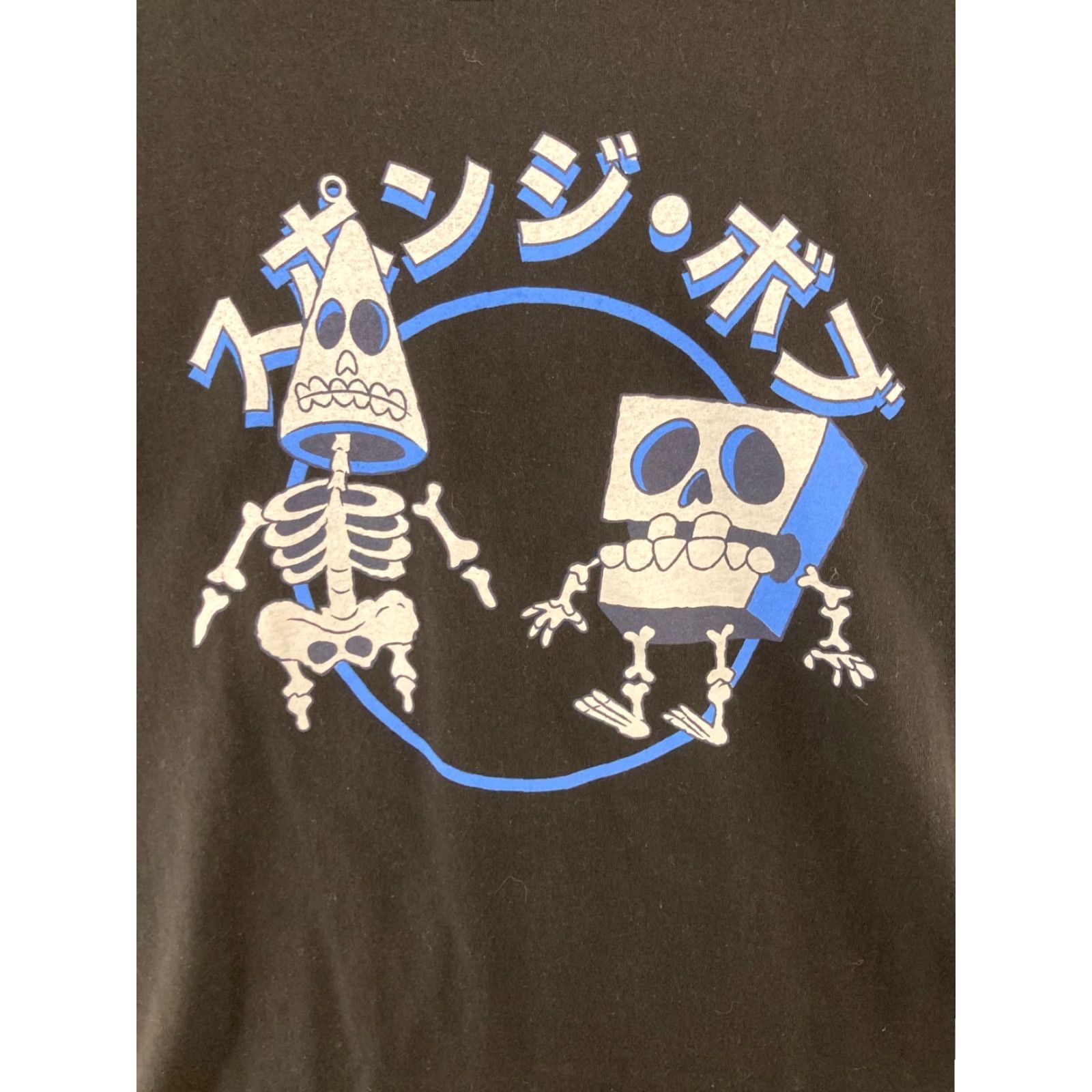 Vintage SpongeBob SquarePants Mens TShirt 2XL Black Skeleton Shirt Adults 2XL Cartoon Halloween Mens Size US XXL / EU 58 / 5 - 2 Thumbnail