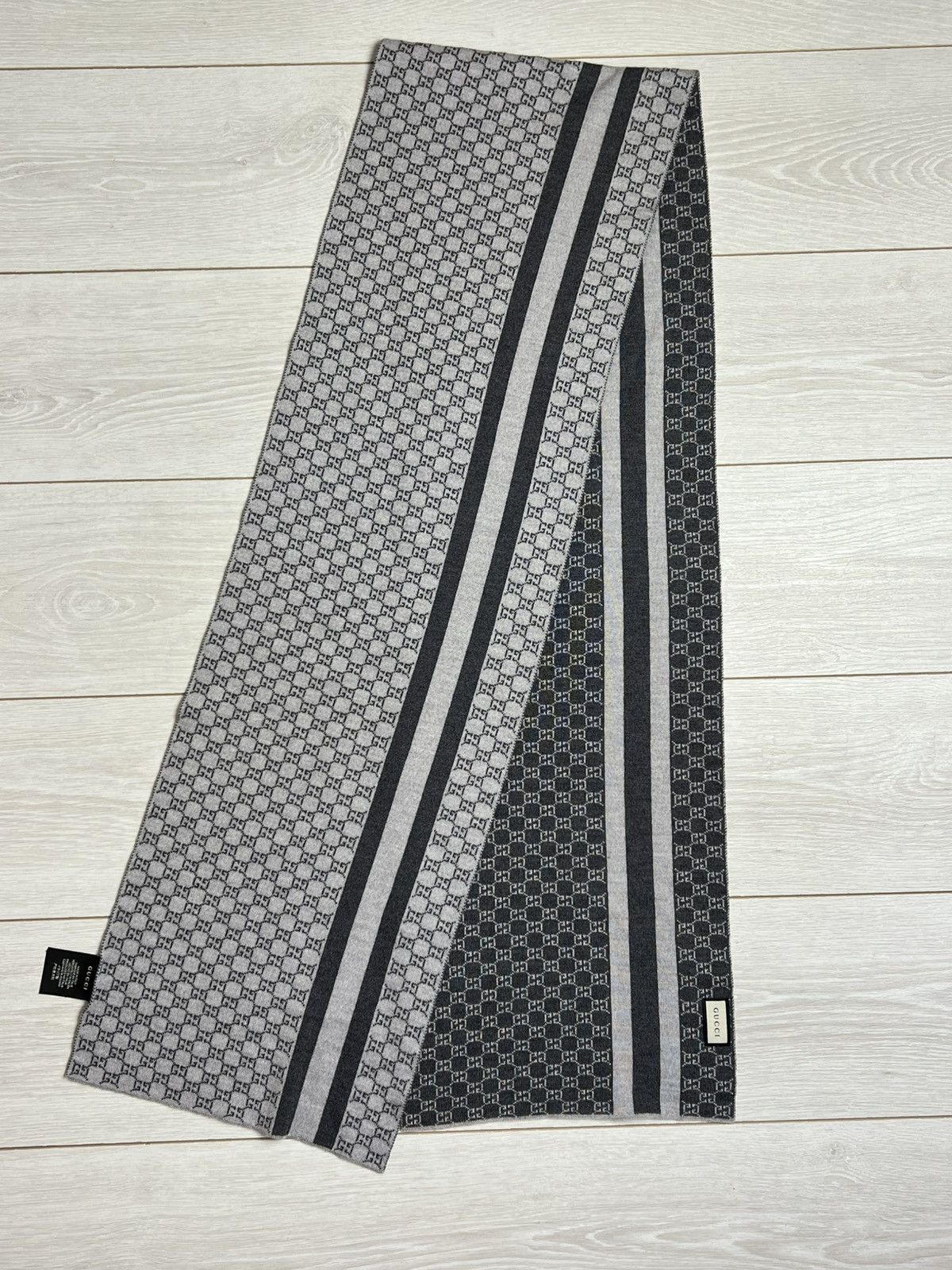 Gucci Gucci GG Jacquard Wool Scarf Size ONE SIZE - 4 Thumbnail