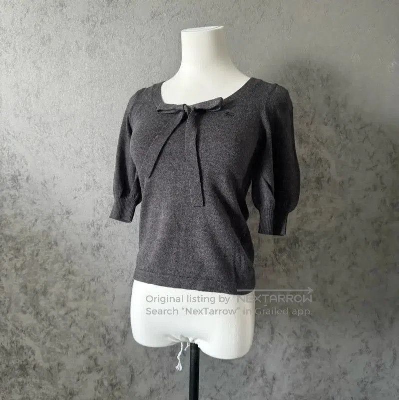 Burberry Burberry Gray Wool Short Sleeve Top. Size M / US 6-8 / IT 42-44 - 1 Thumbnail