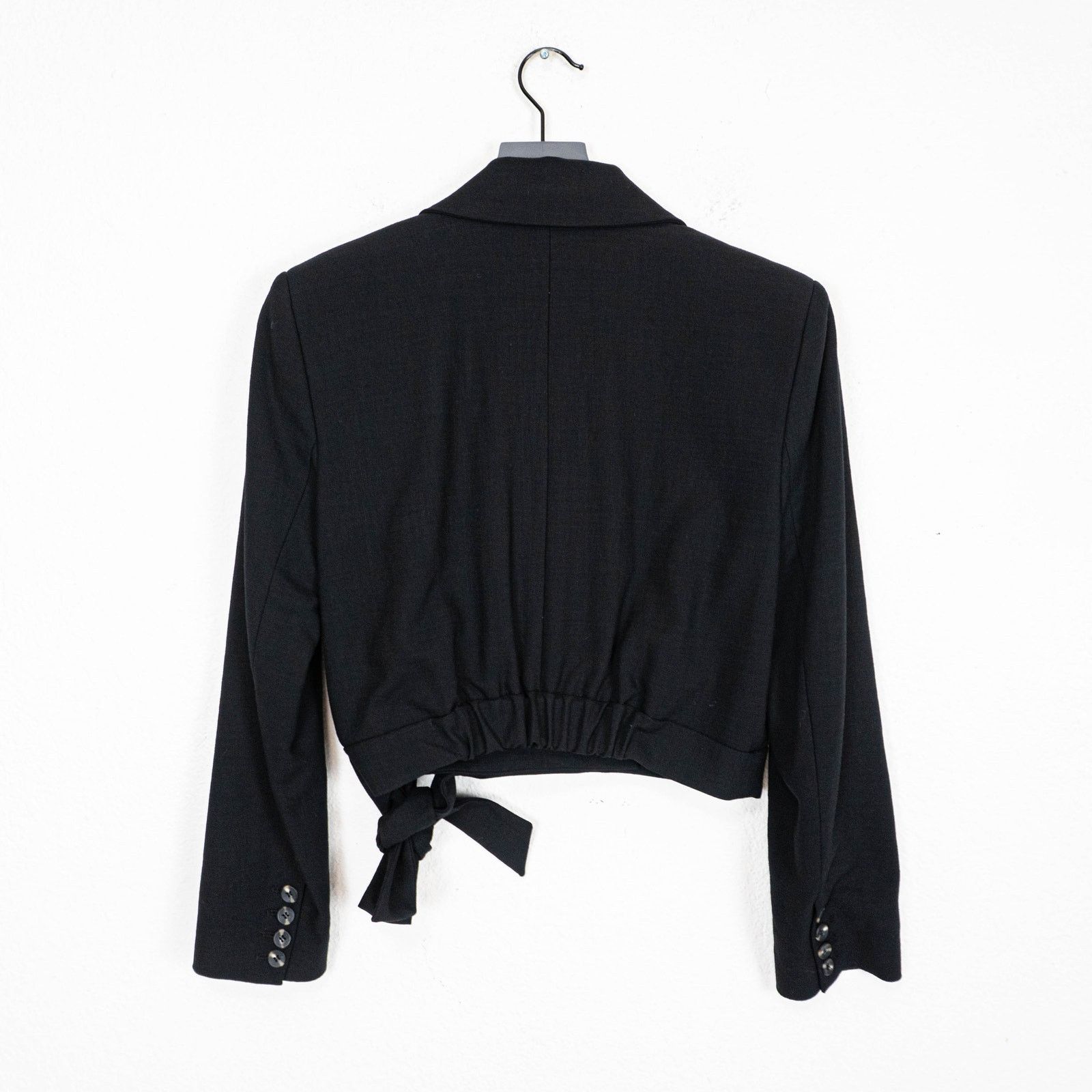 ba&sh BA&SH Cropped Wraparound Blazer Jacket in Black size Medium Size M / US 6-8 / IT 42-44 - 4 Thumbnail