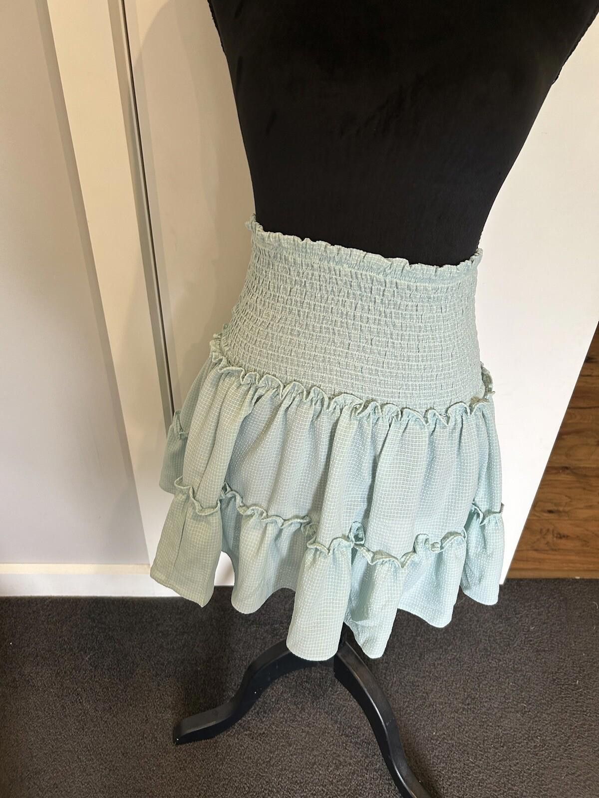 Designer Minx & Moss Skirt Checkered Ruffle NEW - Size 10 (003) Size 28" / US 6 / IT 42 - 6 Thumbnail