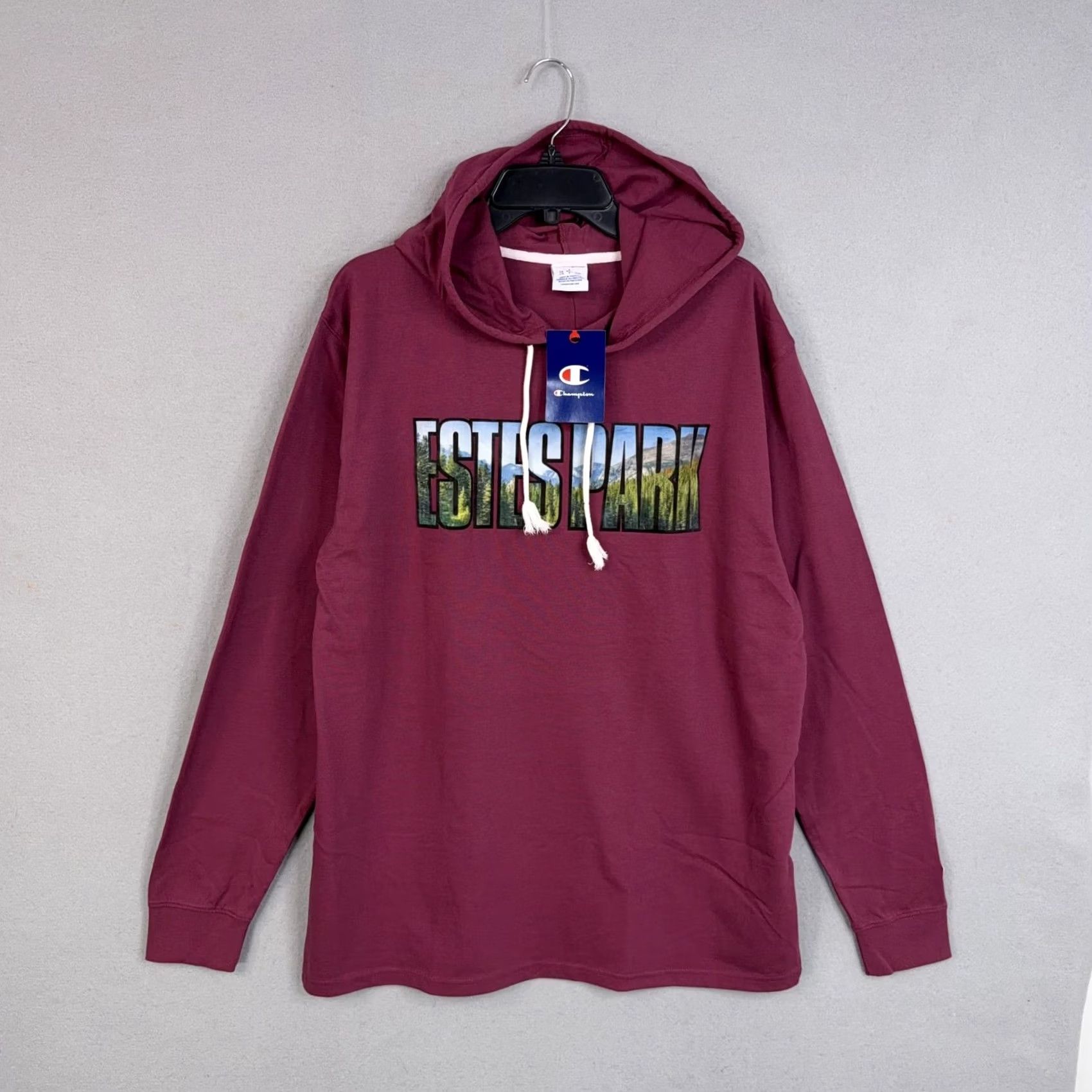 Champion Champion Hoodie Mens Large Red Estes Park Graphic Lightweight Pullover NWT Size US L / EU 52-54 / 3 - 2 Thumbnail