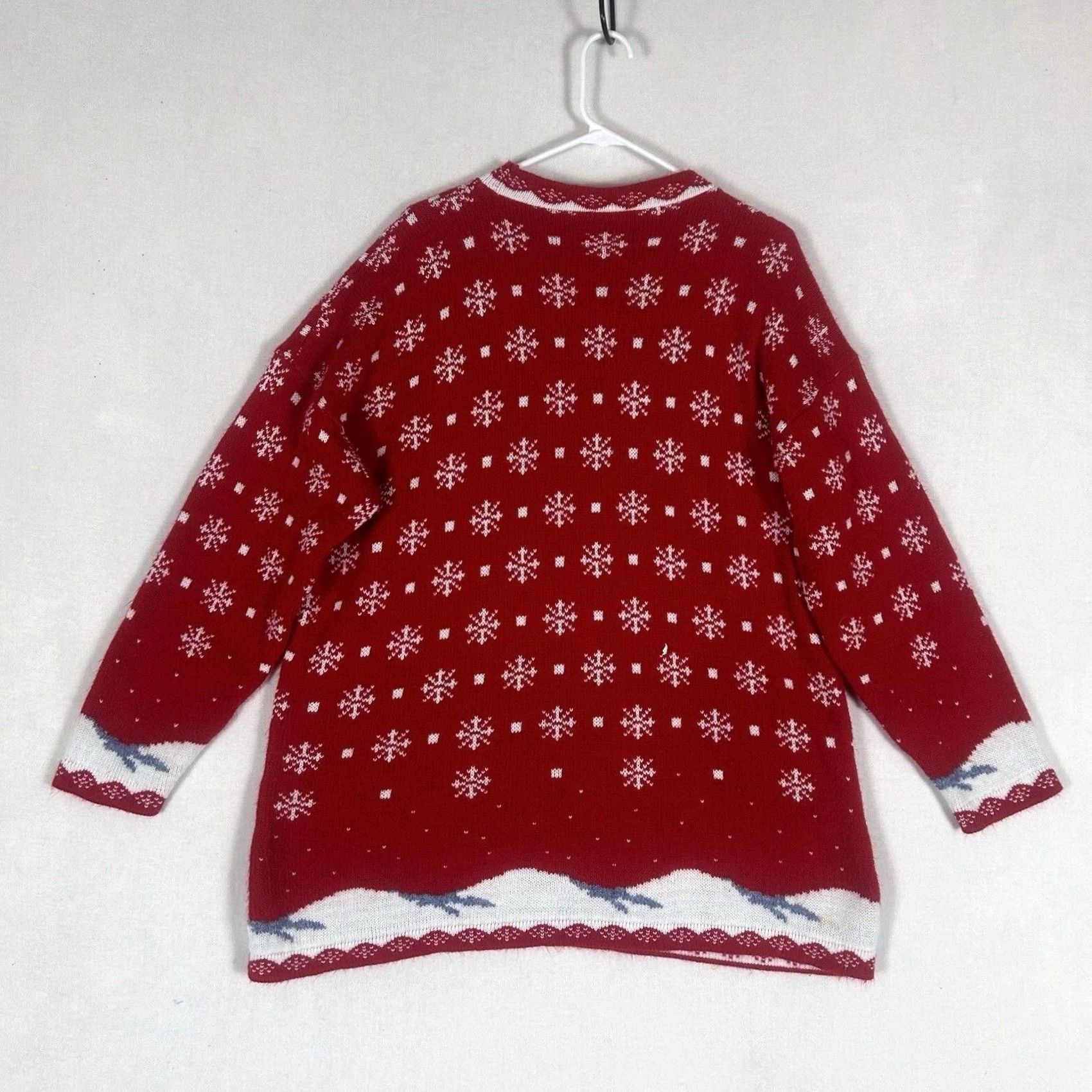 ESPIRIT VTG Ugly Christmas Sweater Womens 1X Red Snowman 80's 90's Holiday Spirit Casual Knit Pullover Graphic Print Size XL / US 12-14 / IT 48-50 - 6 Thumbnail