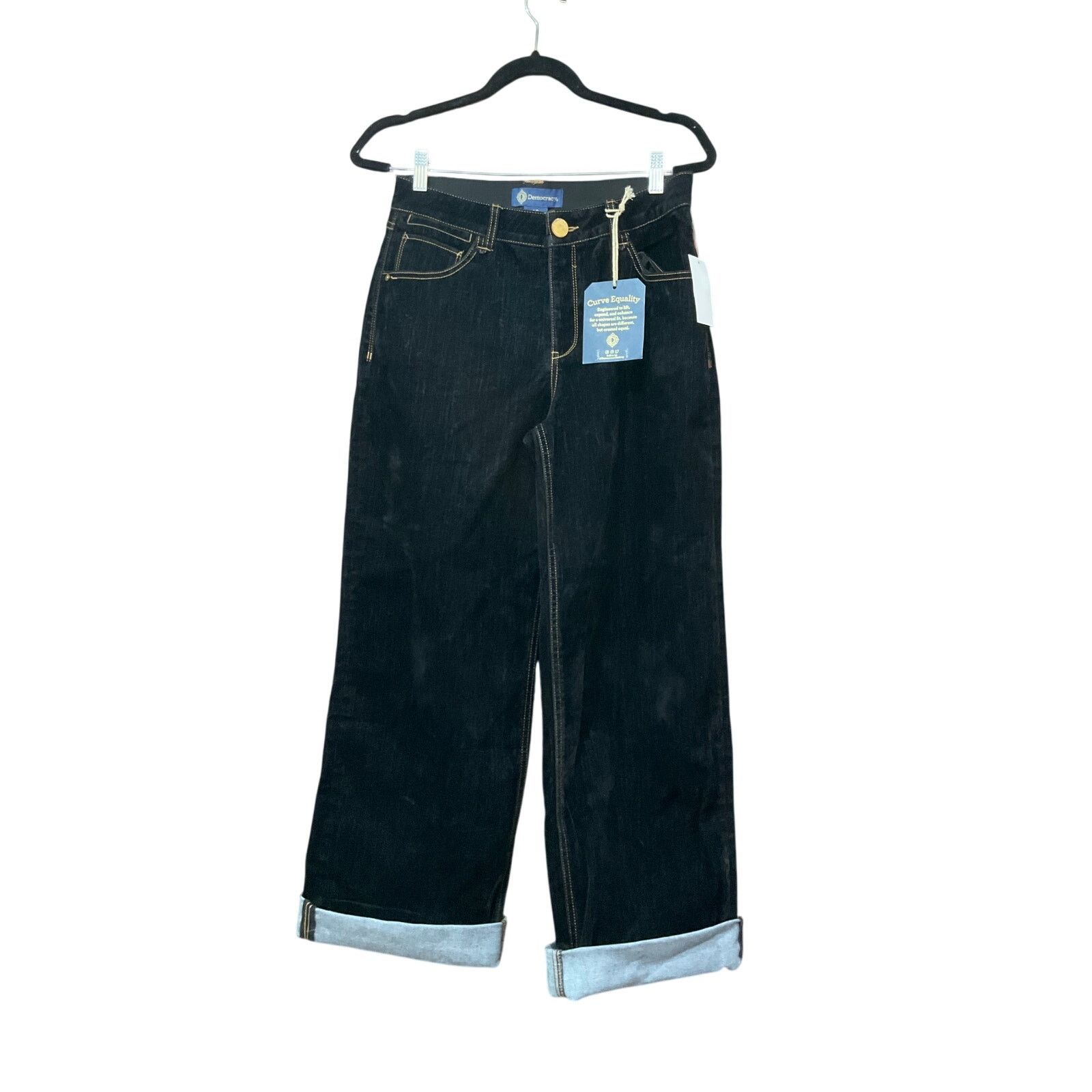 Other Democracy "Ab"solution High Rise Velvet Wide Leg Jeans NWT Size 32" / US 10 / IT 46 - 3 Thumbnail