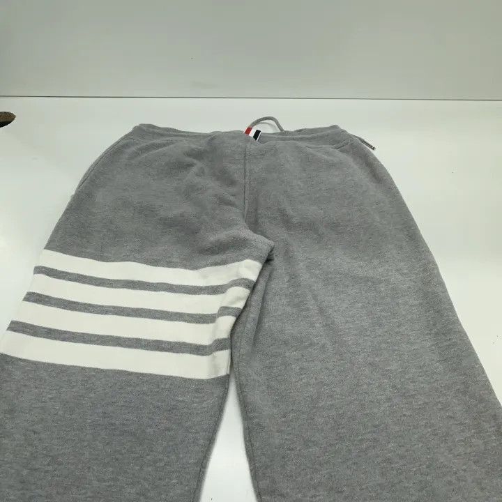 Thom Browne Thom Browne Classic Grey Sweatpants with Stripes -2507 Size 37" - 5 Thumbnail
