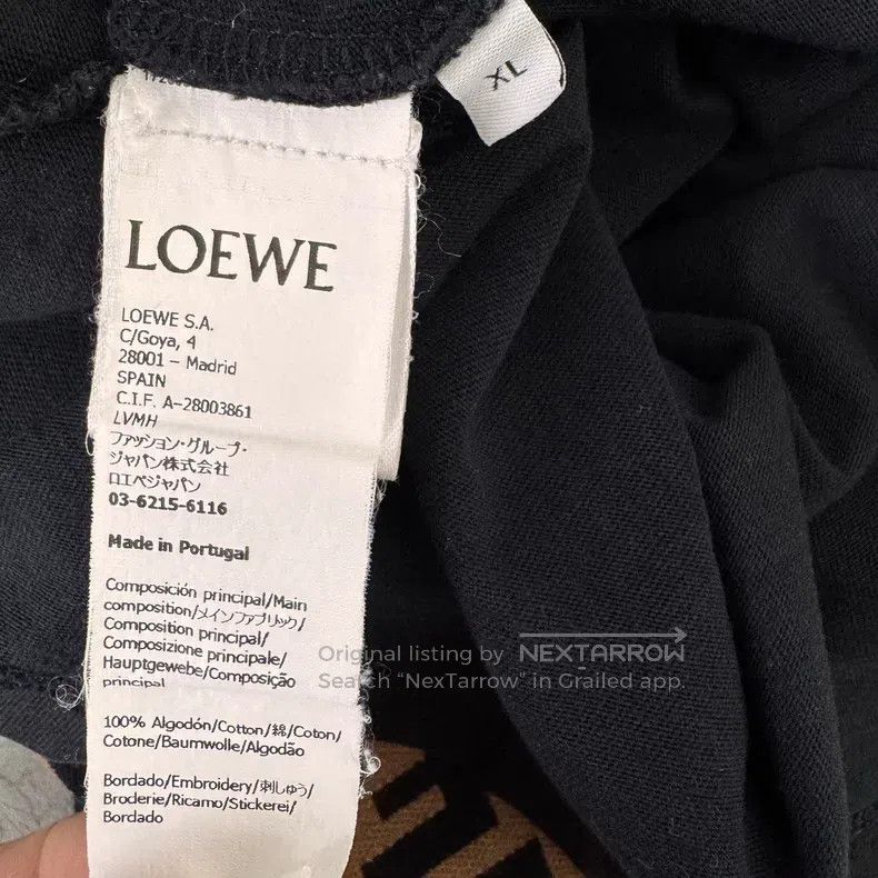 Loewe Loewe Black Embroidered Logo Short Sleeve Size US XL / EU 56 / 4 - 5 Thumbnail