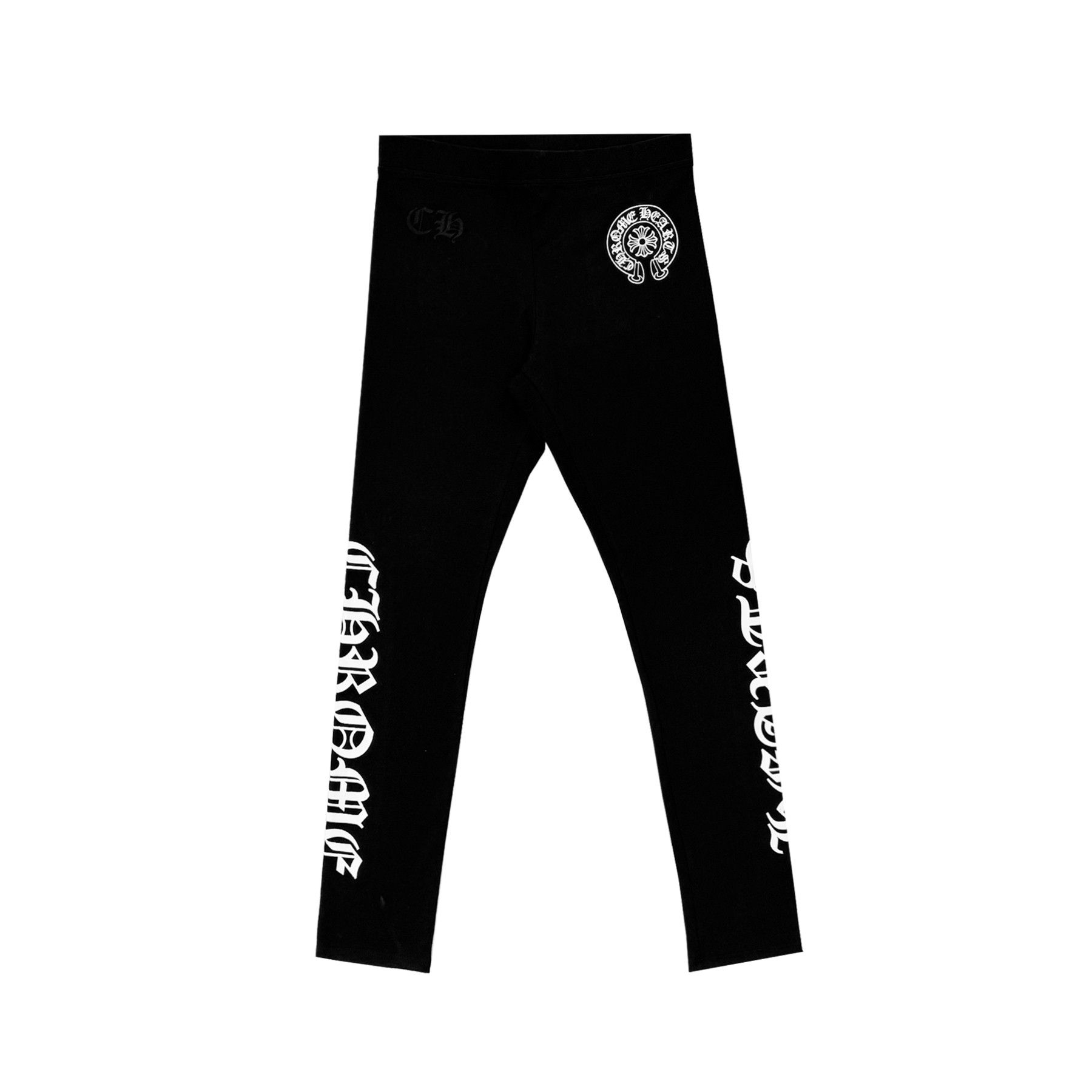 Chrome Hearts Chrome Hearts Horseshoe Logo Spellout Black Leggings Size 24" / US 00 / IT 34 - 1 Thumbnail