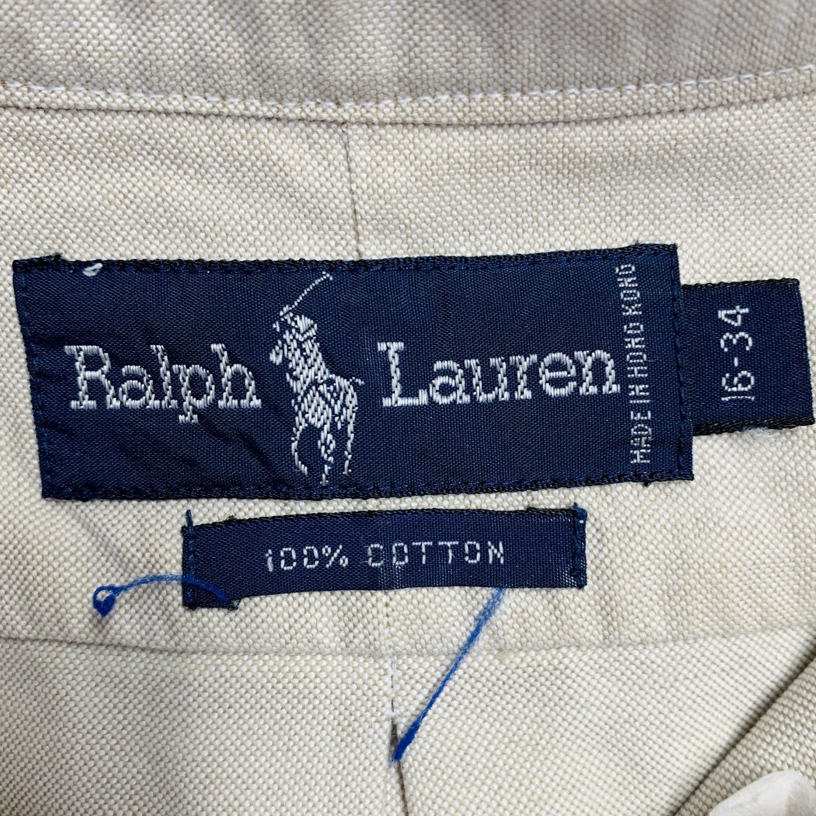 Ralph Lauren Size S Beige Cotton Button Down Collar Long Sleeve Shirt Size US S / EU 44-46 / 1 - 8 Thumbnail