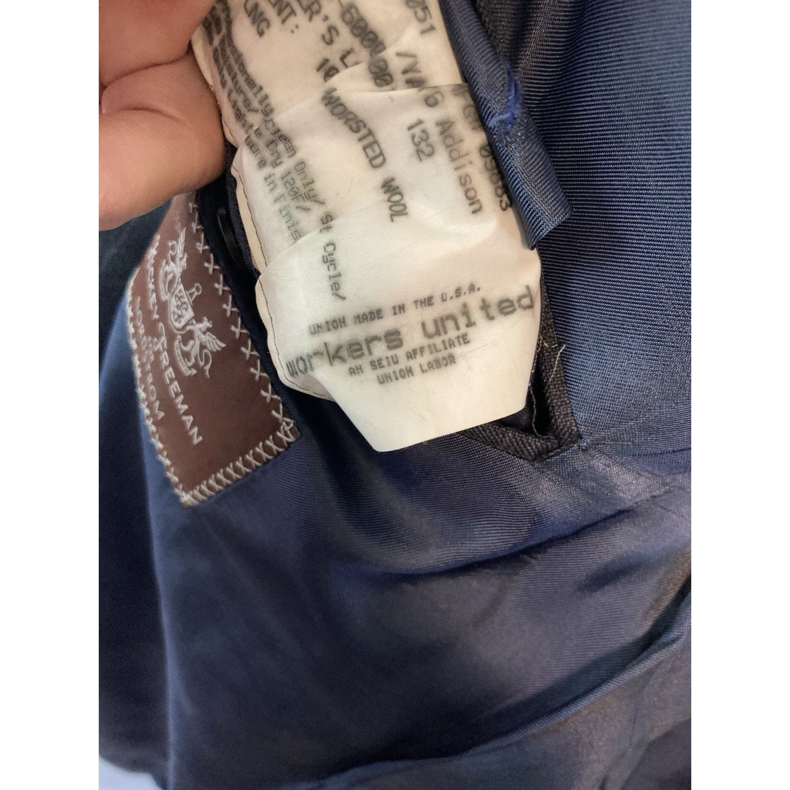 Hickey Freeman 46L Hickey Freeman LORO PIANA Wool Blazer Sport Jacket USA Size 46L - 11 Thumbnail