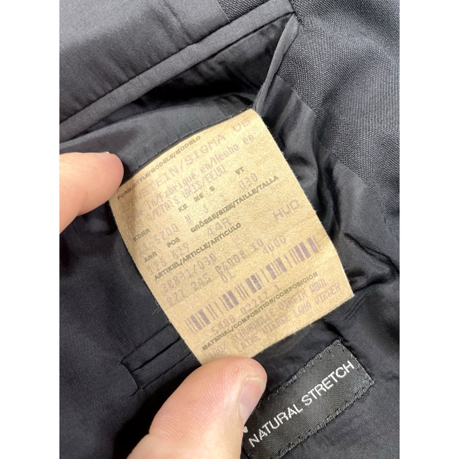 Hugo Boss VINTAGE Hugo Boss EINSTEIN/SIGMA 2-Pcs 3 Button Wool Suit Solid Black Size 44R USA Mens Suit Size 44R - 7 Thumbnail