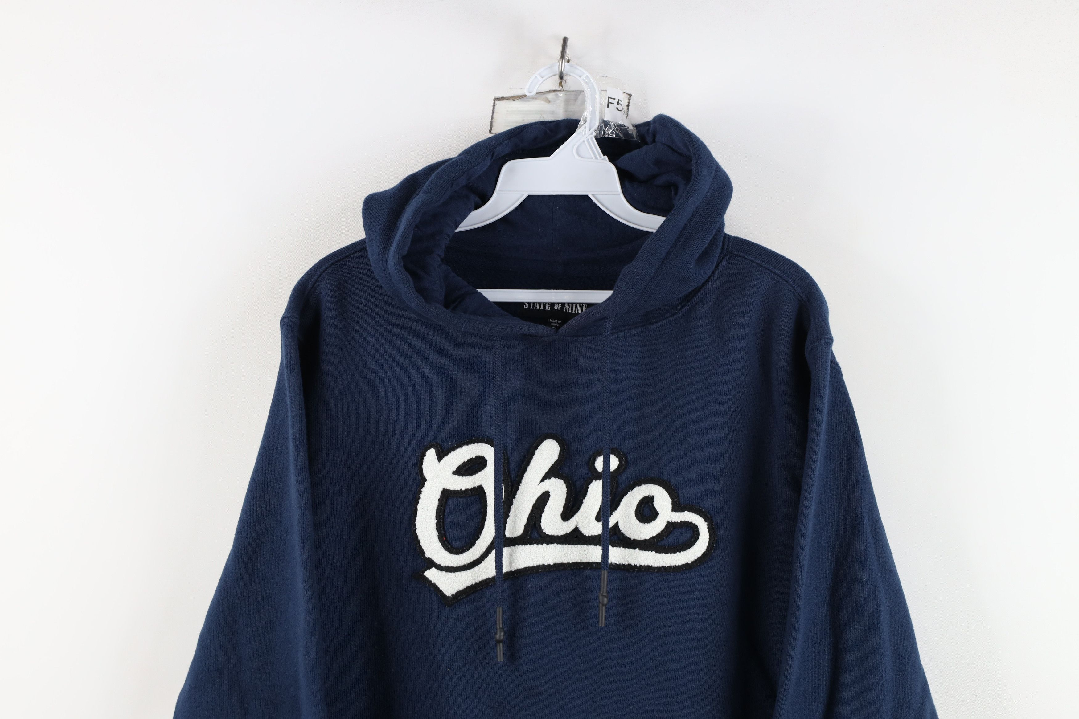 Vintage Y2K Streetwear Heavyweight Spell Out Ohio Hoodie Blue Size S / US 4 / IT 40 - 2 Thumbnail