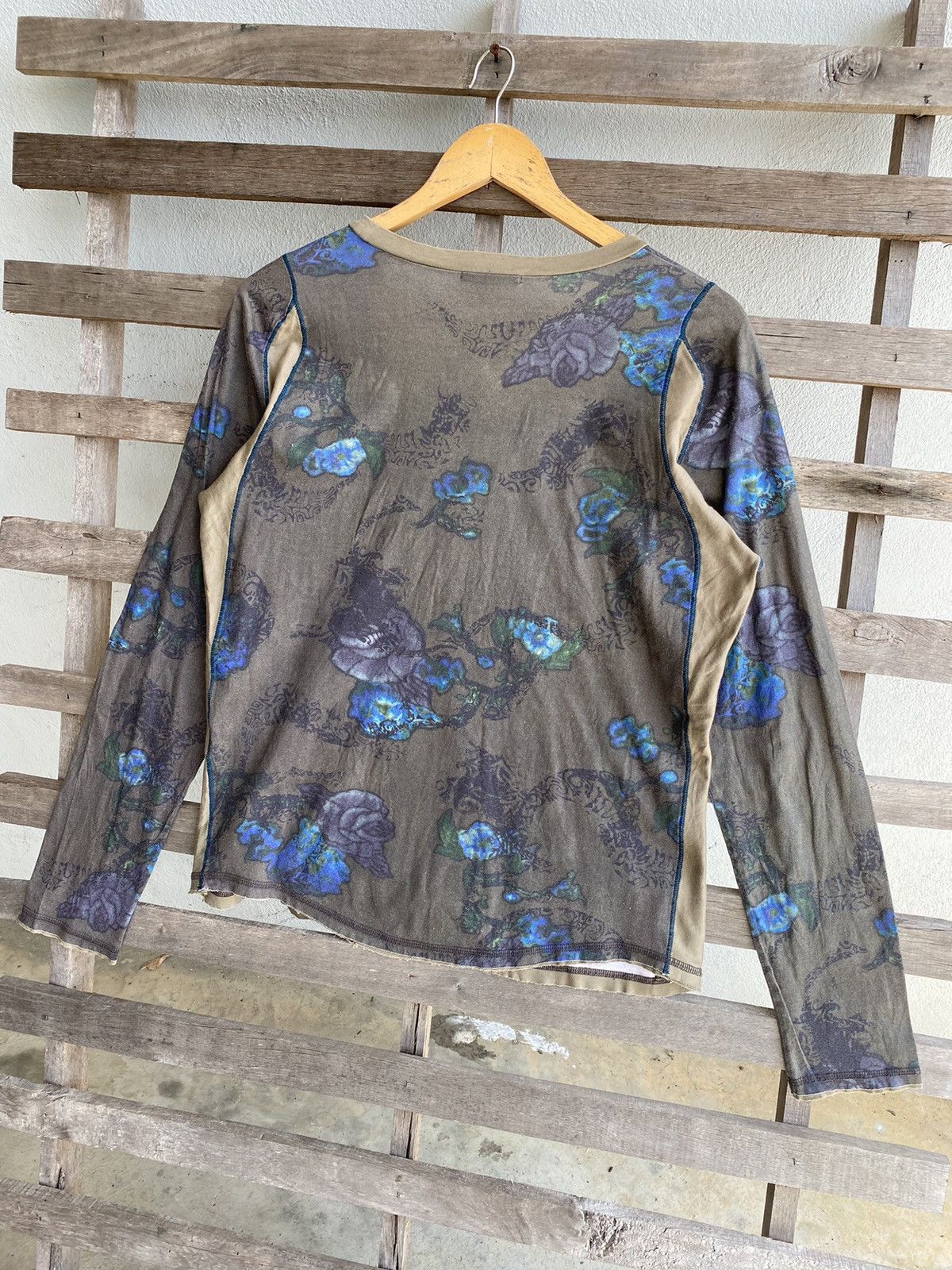 Marithe + Francois Girbaud 🔥 Rare 🔥 MFG floral longsleeve shirt Size L / US 10 / IT 46 - 5 Thumbnail