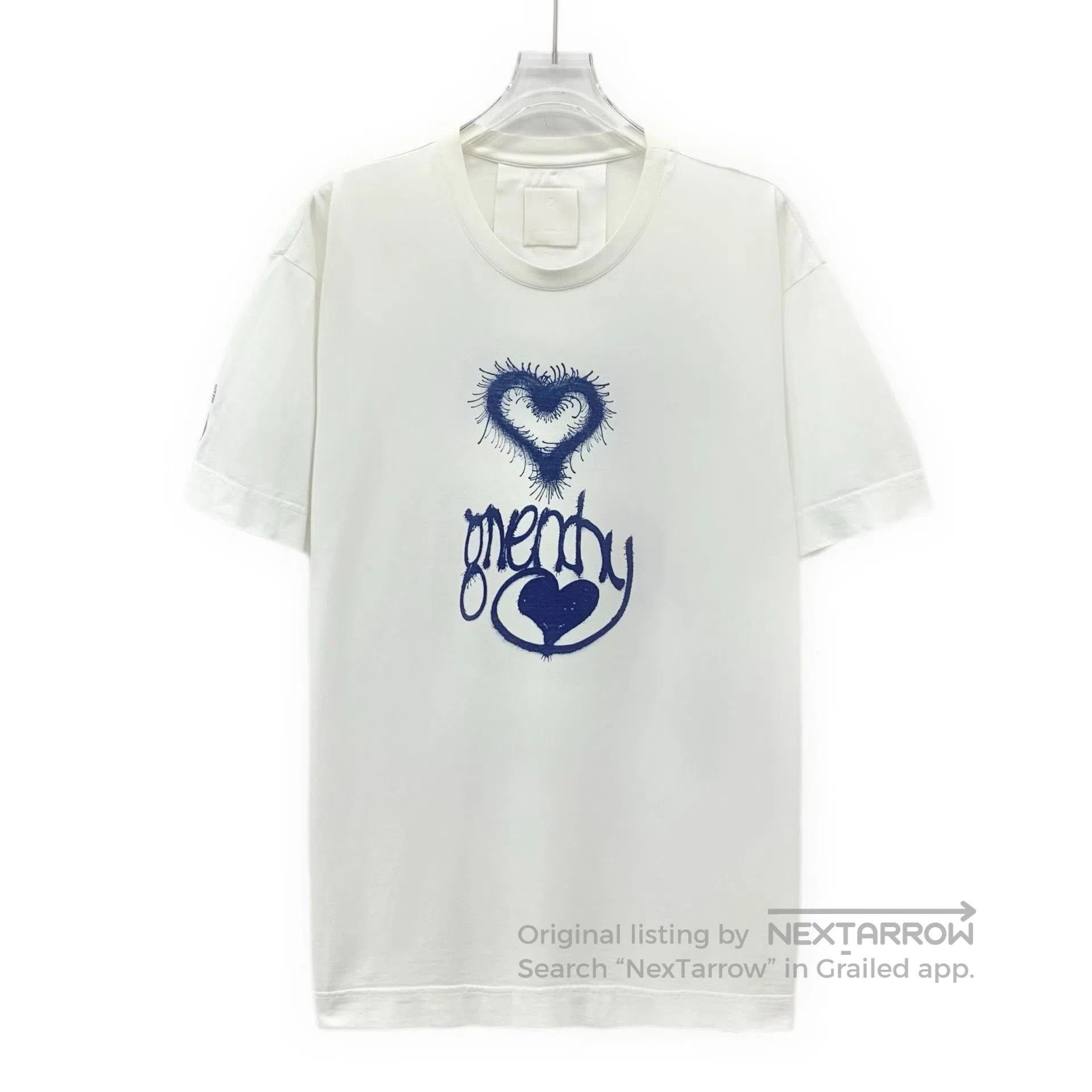 Givenchy Givenchy White Heart Print Cotton T-Shirt. Size US M / EU 48-50 / 2 - 1 Thumbnail