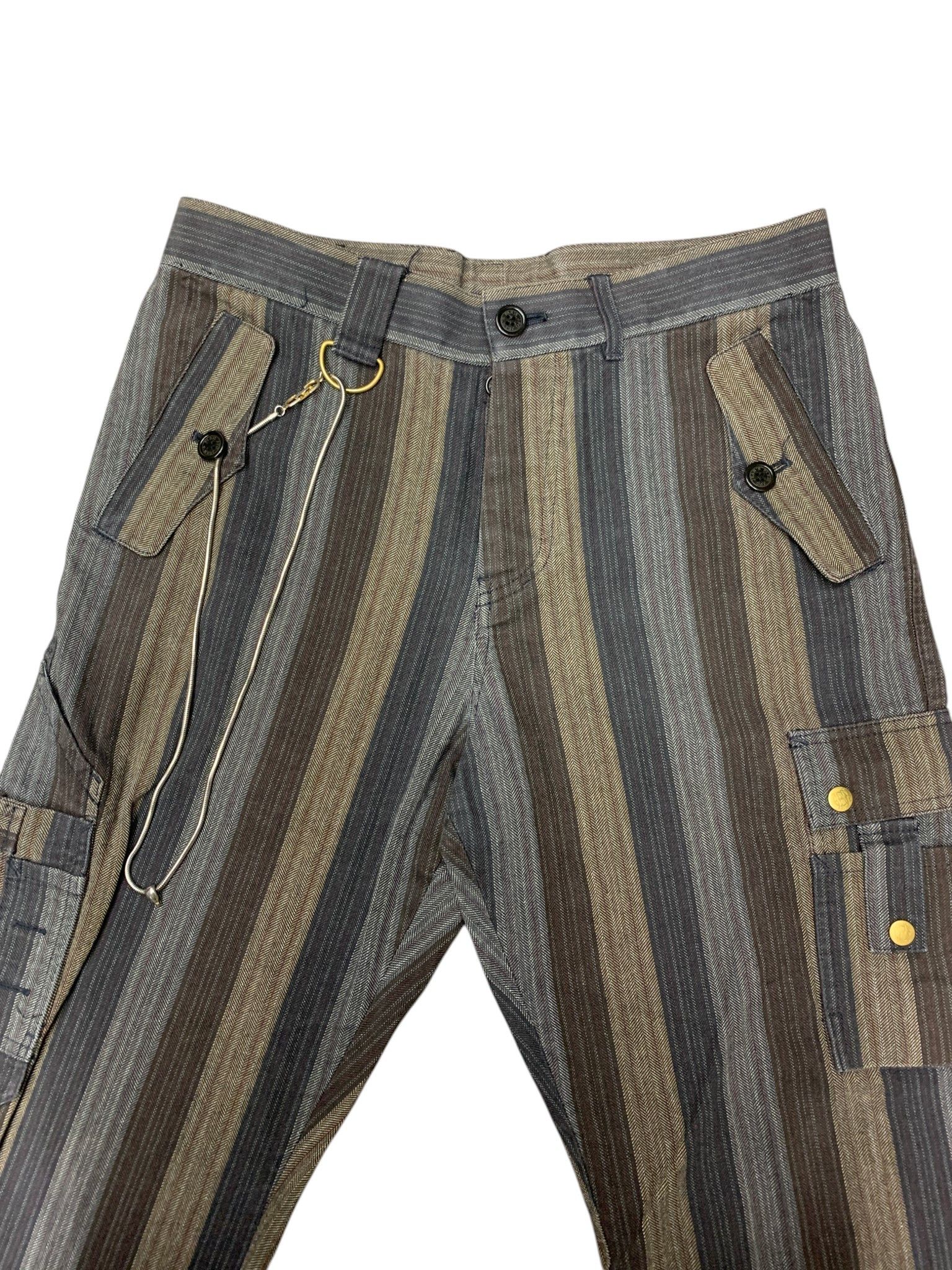 Jean Paul Gaultier Jean Paul Gaultier vintage striped cargo pants size M/32 Size US 32 / EU 48 - 1 Thumbnail
