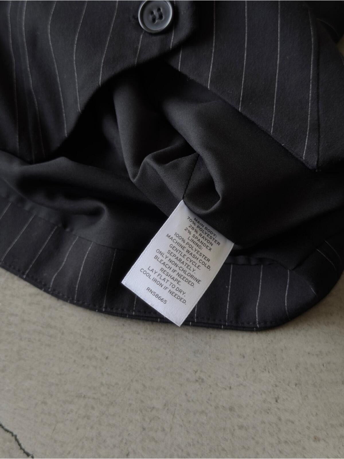 Leather Leith / Pinstripe Button Vest Top / Black XXS Size XXS / US 00 / IT 34 - 3 Thumbnail