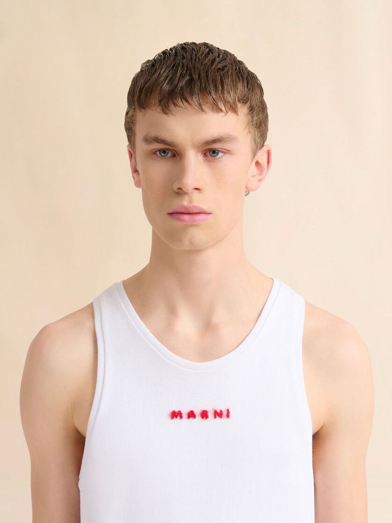 Marni o1f1d3z0326 Tank Top in White Size US L / EU 52-54 / 3 - 4 Thumbnail