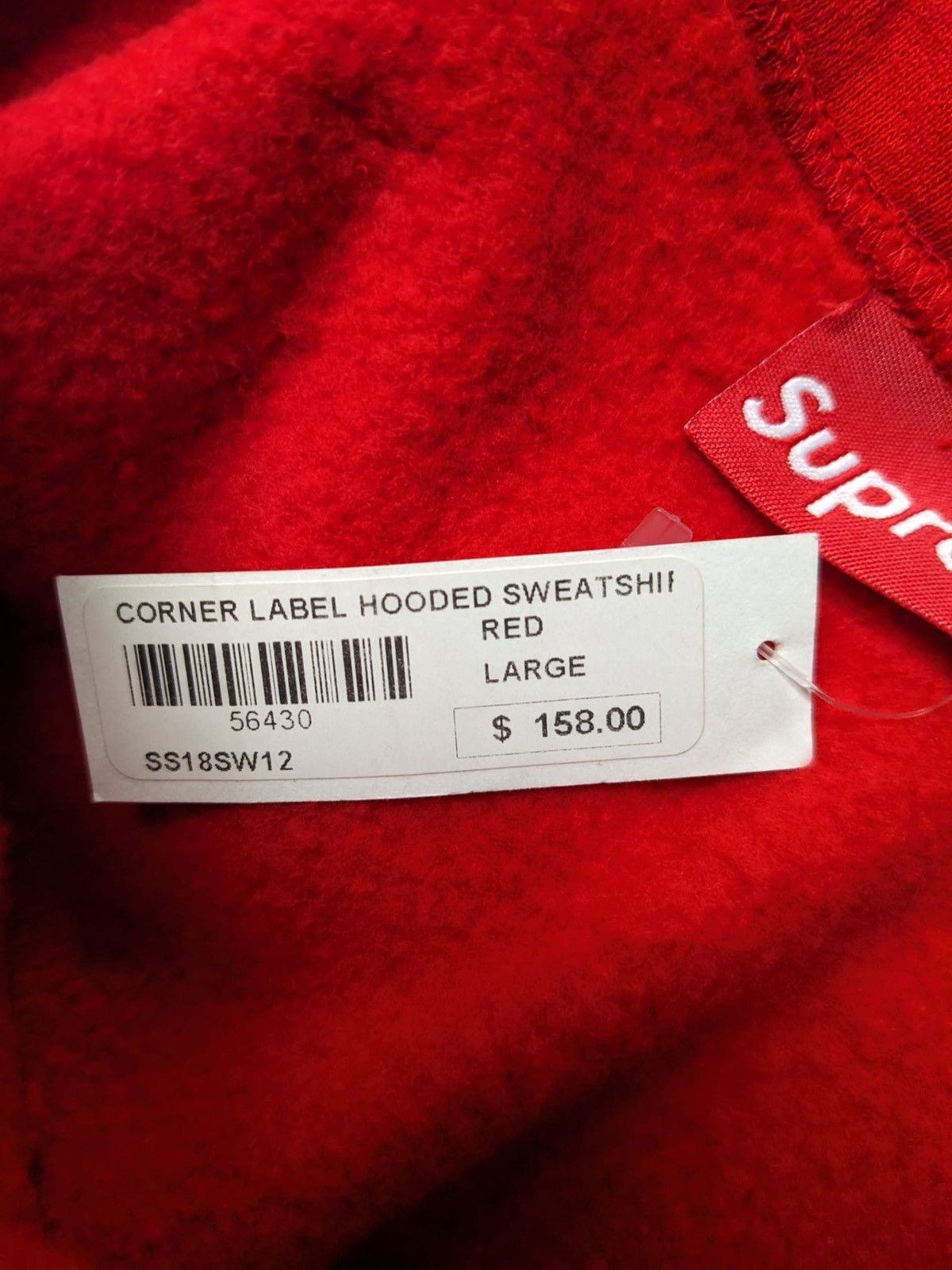 Supreme SS18 SUPREME CORNER LABEL HOODED SWEATSHIRT HOODIE Size US L / EU 52-54 / 3 - 16 Thumbnail