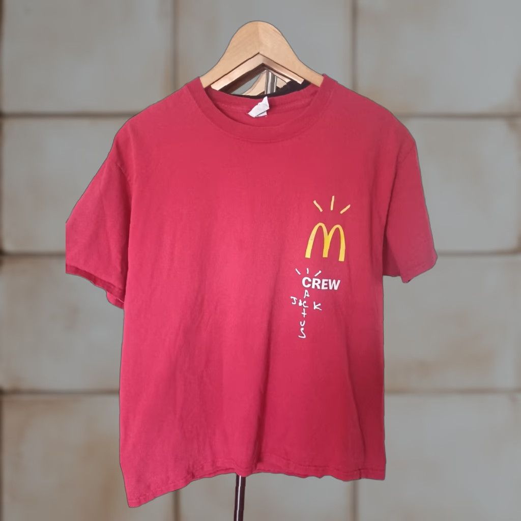 Travis Scott Travis Scott x McDonald’s Cactus Jack Red Crew T-Shirt - Size Large - Men - Short Sleeve - 100% Cotton - Limited Edition - Vintage: No - Music Theme Size US S / EU 44-46 / 1 - 1 Thumbnail