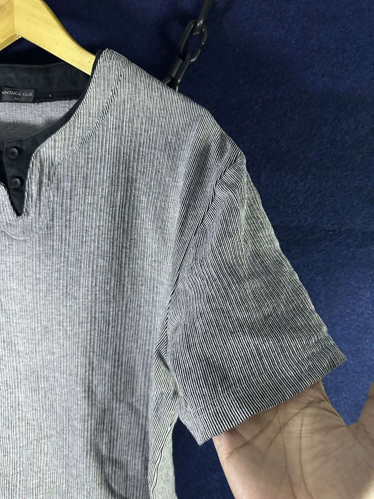 14th Addiction Japanese Y2K Double Layer Button Up Stripe Tshirt Size US L / EU 52-54 / 3 - 3 Thumbnail