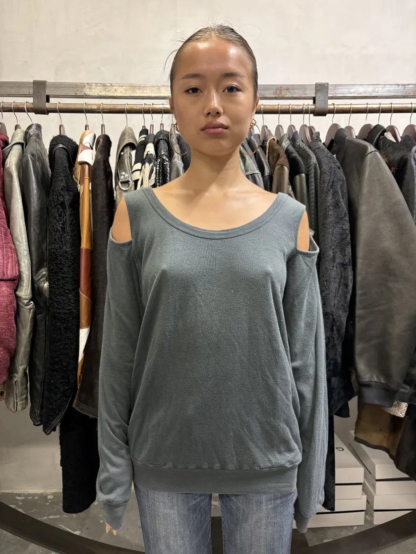 Maison Margiela × Vintage 2000s Maison Margiela MM6 Olive Tank Top Longsleeves Size M / US 6-8 / IT 42-44 - 2 Thumbnail
