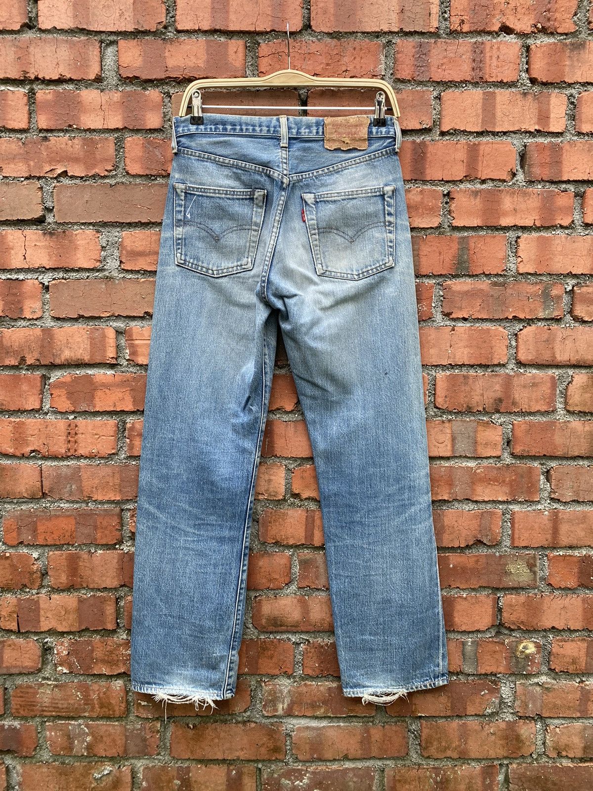 Levi's × Levi's Vintage Clothing × Vintage size 29x30 vintage levi's 502xx redline big E distressed Size US 29 - 2 Thumbnail