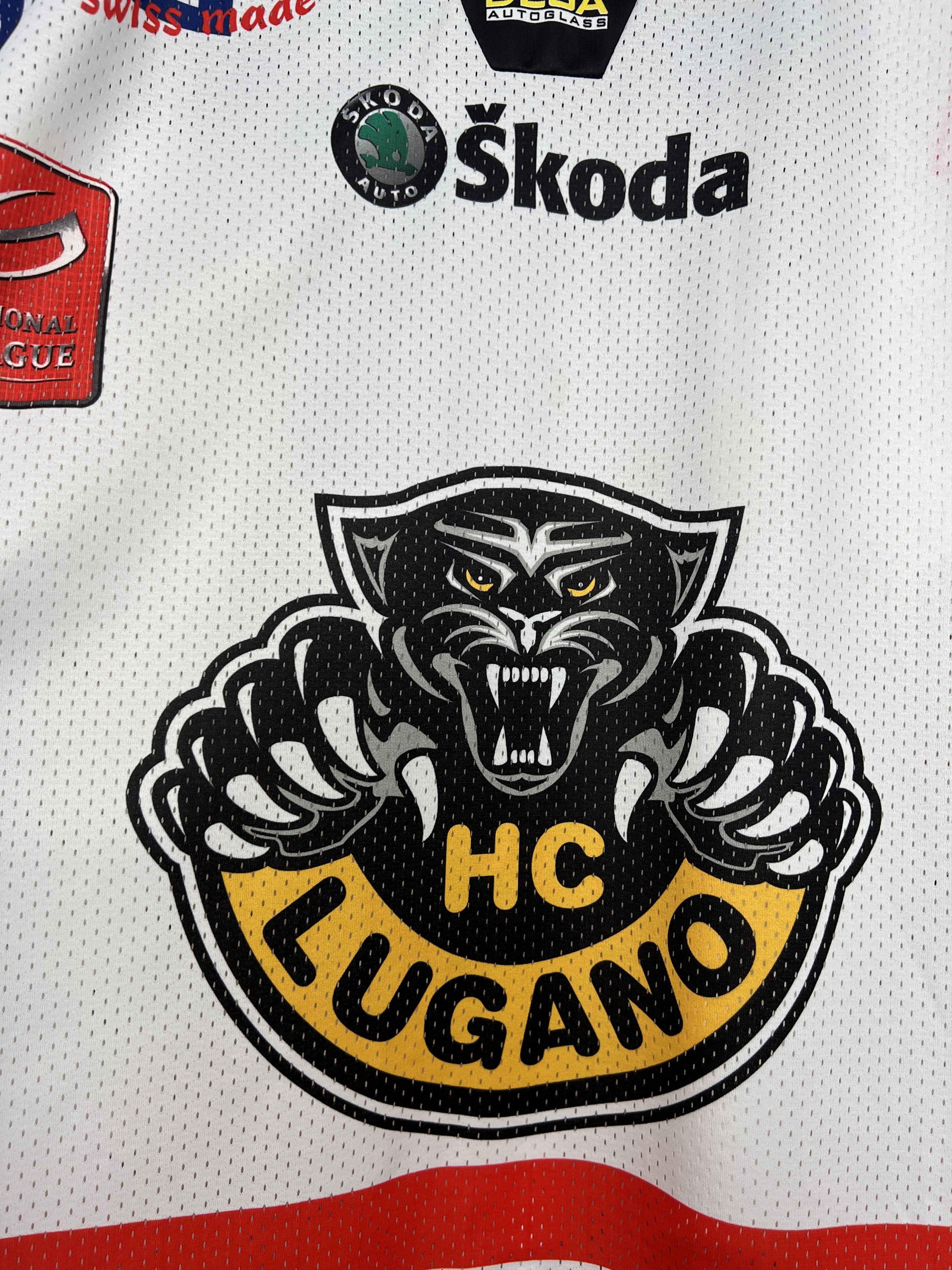 Vintage Vintage HC Lugano 2007 Switzerland Ice Hockey Jersey Mens Size US L / EU 52-54 / 3 - 5 Thumbnail