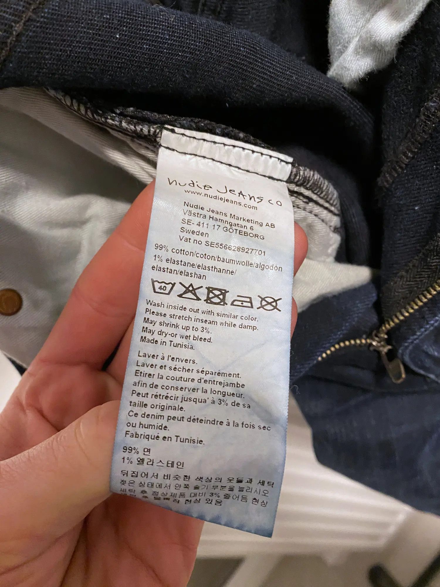 Nudie Jeans Nudie Jeans Lean Dean Black NBlue denim jeans size W 33 L 32 Size US 33 - 8 Thumbnail