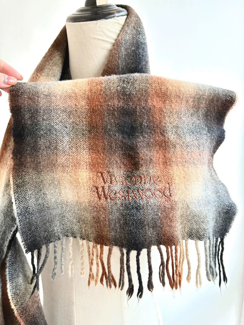 Vivienne Westwood Vivienne Westwood Striped sunset embroidered scarf Size ONE SIZE - 6 Thumbnail