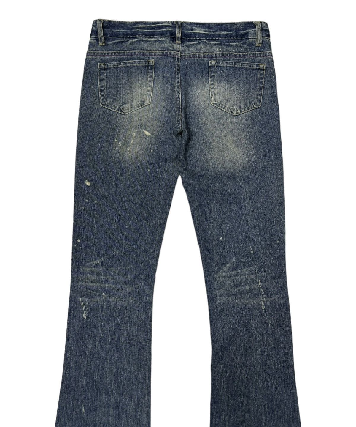 If Six Was Nine VINTAGE MISS ARTEMIS FLARED JEANS DISTRESS RARE FLARE DENIM Size 32" / US 10 / IT 46 - 4 Thumbnail