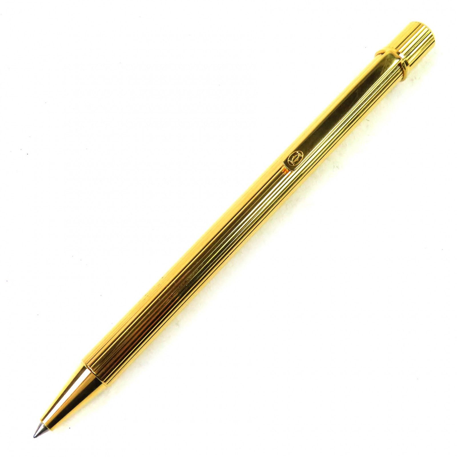 Cartier Cartier Cartier Must de Cartier Stripe Ballpoint Pen Metal Pen DUTY FREE for USA Size ONE SIZE - 1 Thumbnail