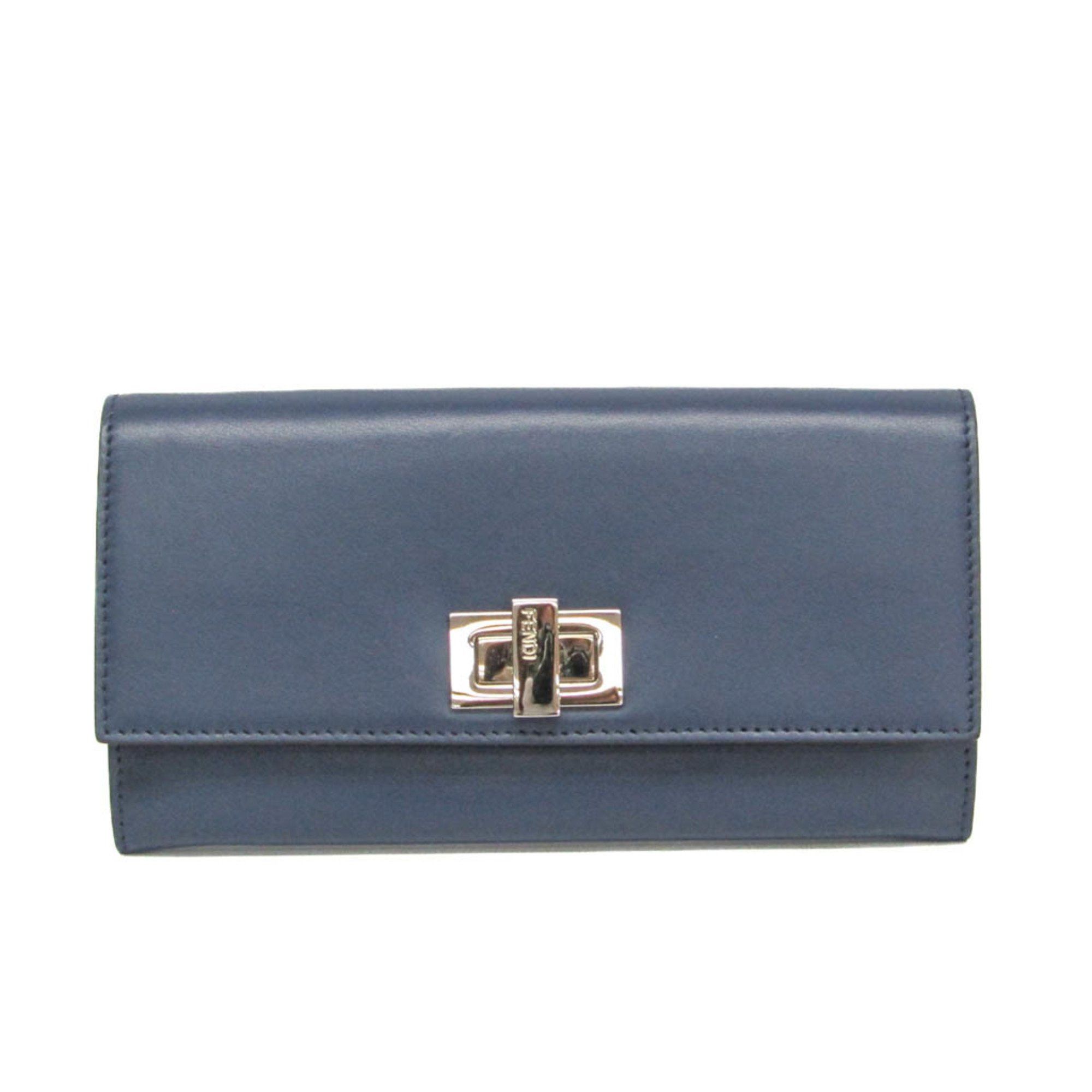 Fendi Fendi Peekaboo 8M0377 Women's Leather Long Wallet (bi-fold) Navy Size ONE SIZE - 1 Thumbnail