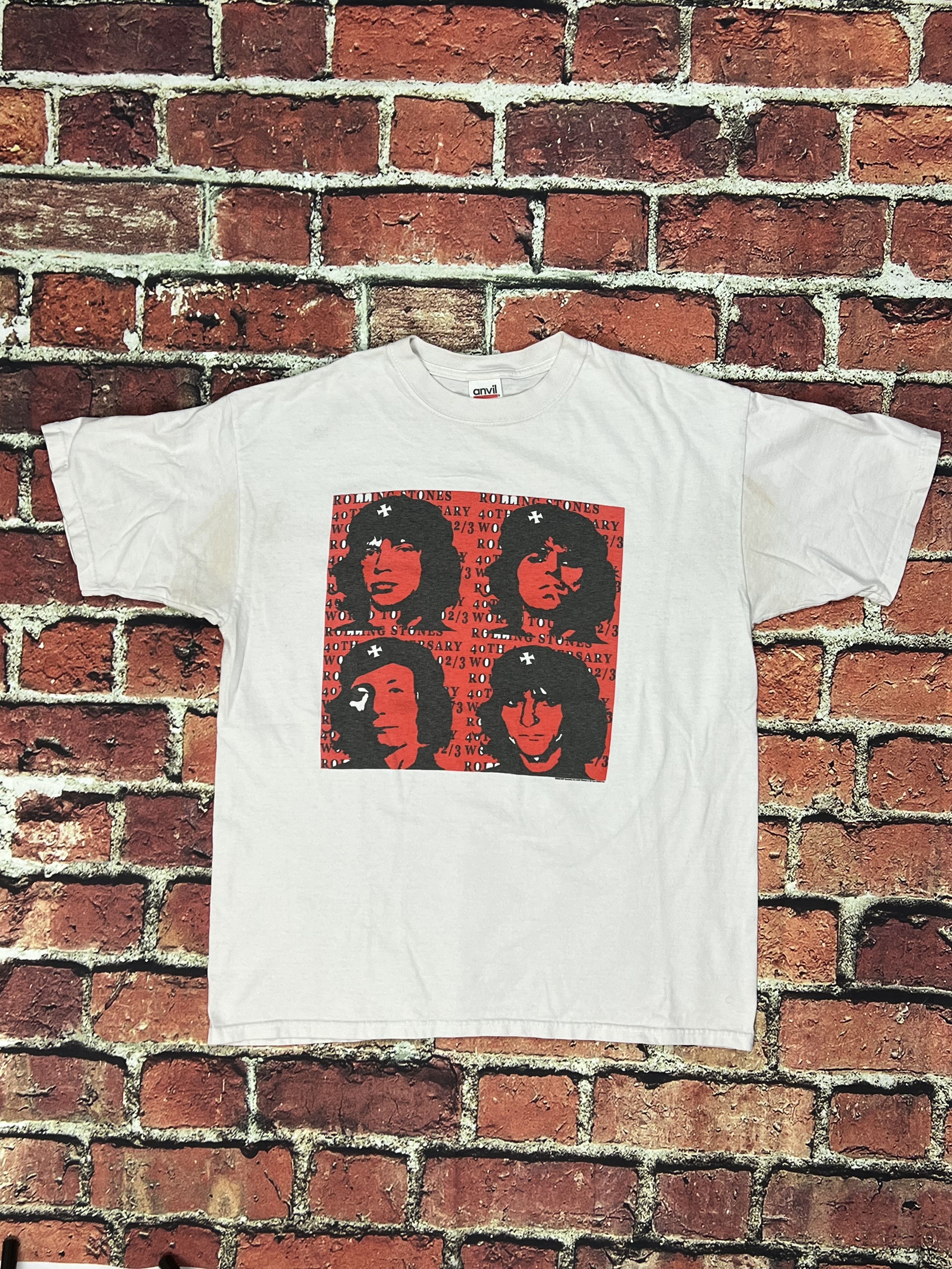 image of Band Tees x The Rolling Stones Rolling Stones 40Th Anniversary Tour in White, Men's (Size Small)