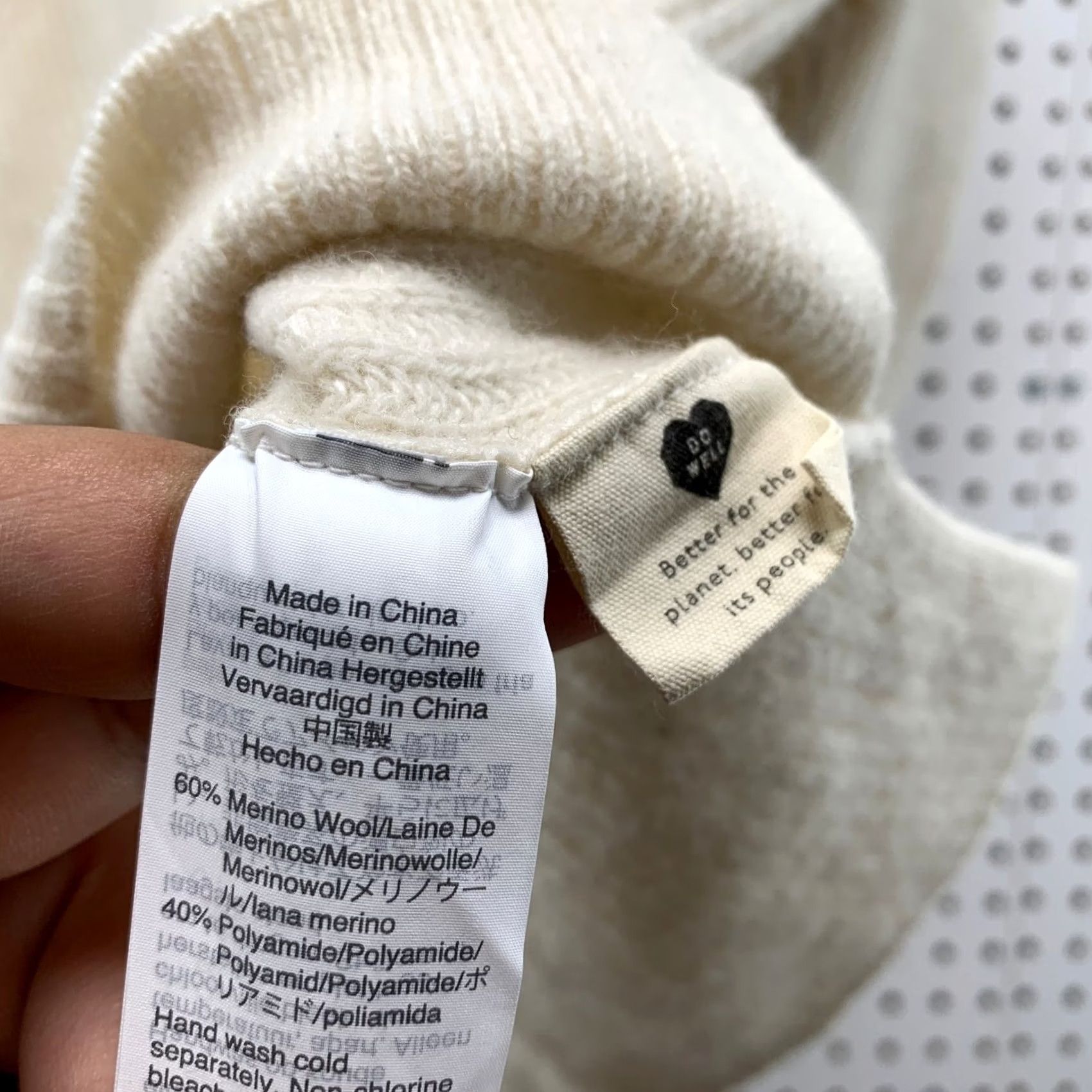 Madewell Madewell Lyle Merino Wool Henley Sweater Womens XS Ivory V Neck Rib Knit Shirt Size XS / US 0-2 / IT 36-38 - 5 Thumbnail