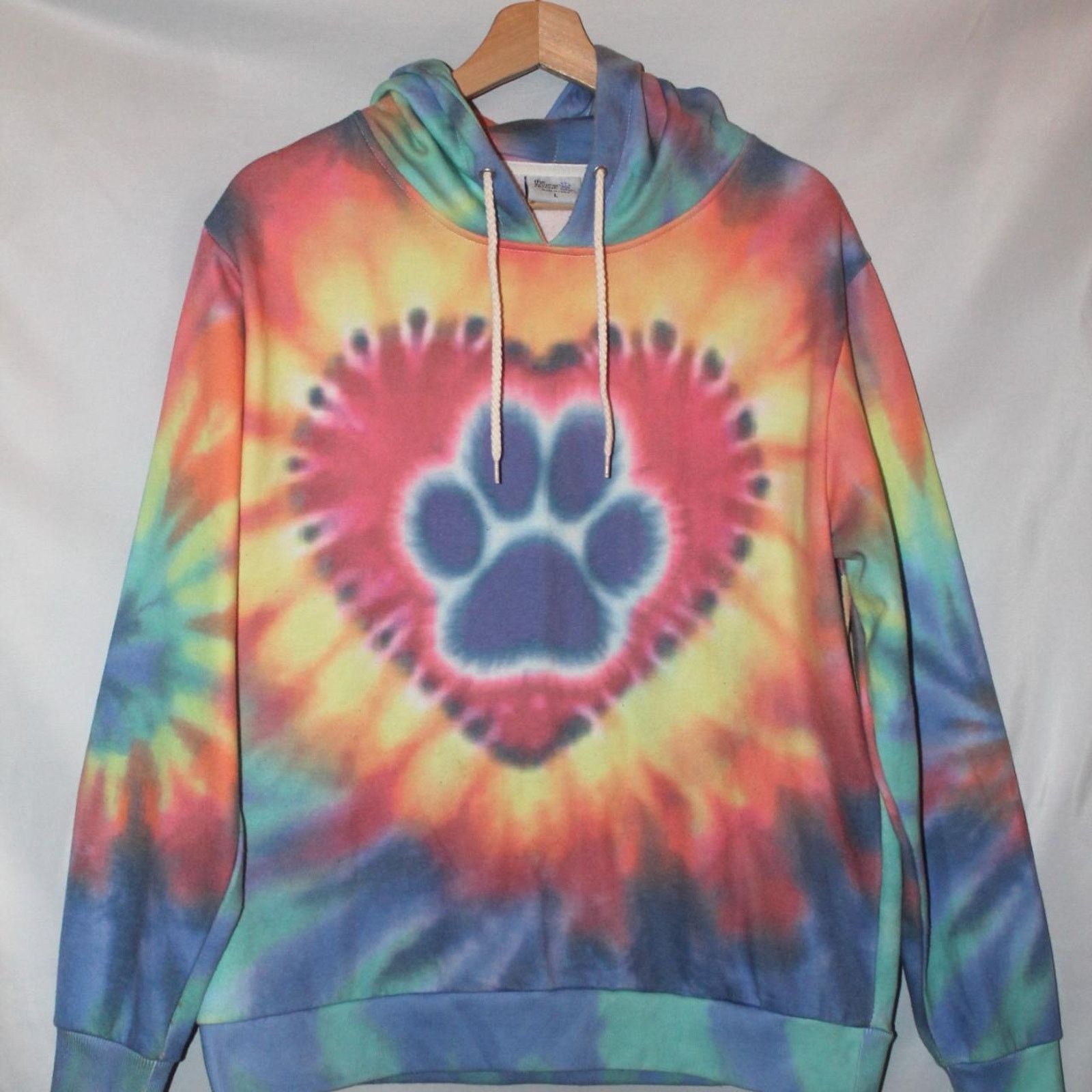 Other The Animal Rescue site tie-dye paw print hoodie - size L Size US L / EU 52-54 / 3 - 1 Thumbnail