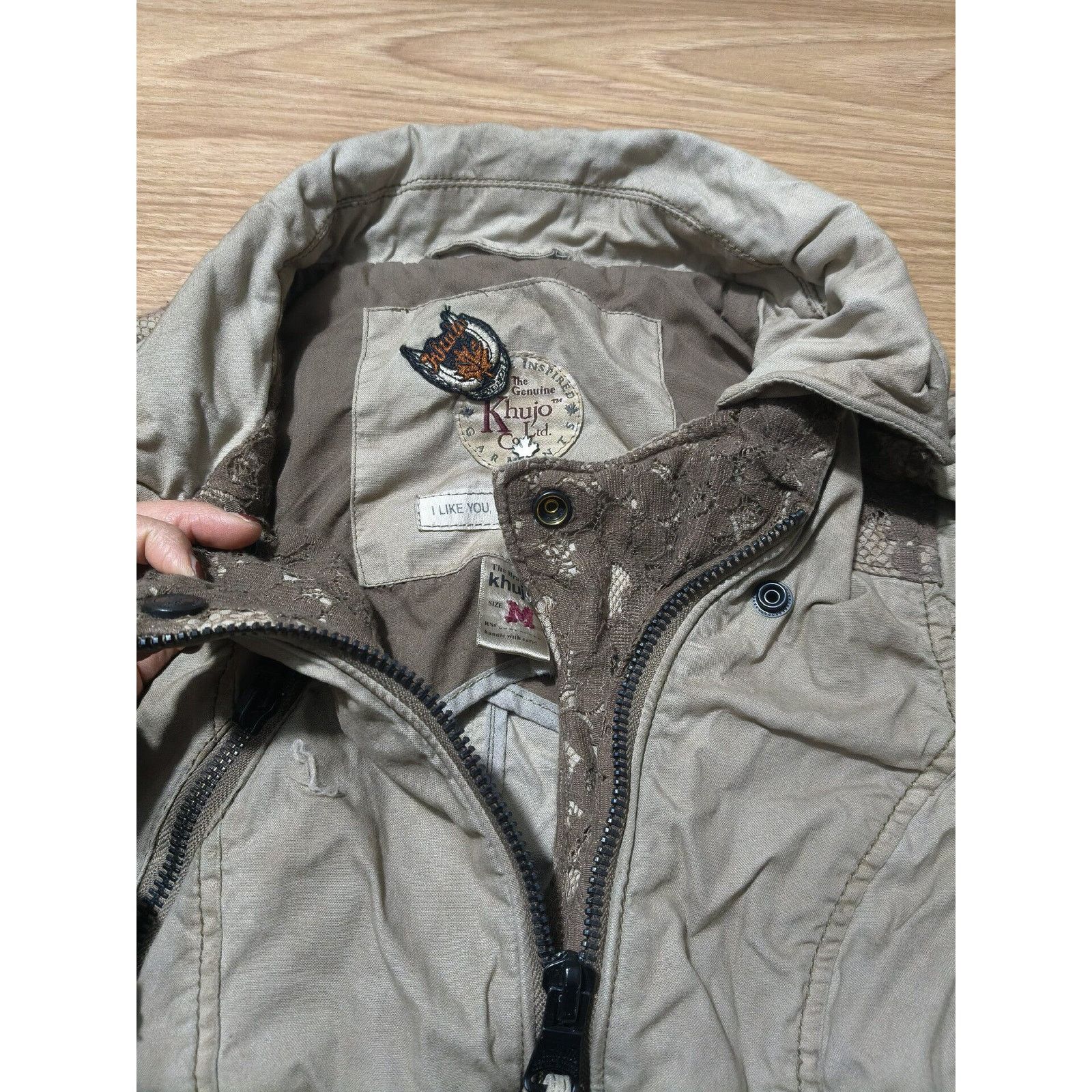 If Six Was Nine × Japanese Brand × Vintage Vintage Japanese Brand Khujo Women’s Zip Up Jacket Brown Tan Size M / US 6-8 / IT 42-44 - 9 Thumbnail