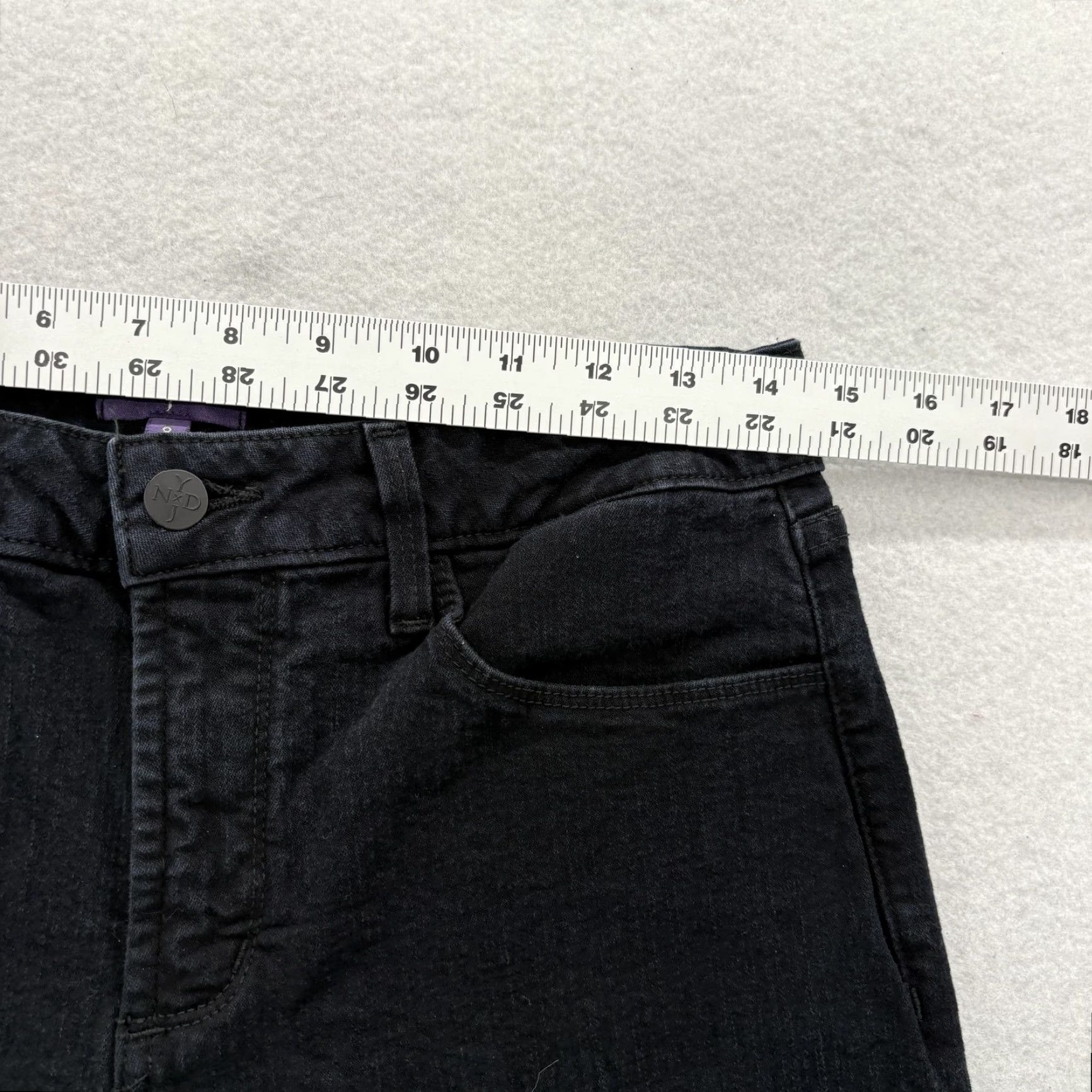 NYDJ NYDJ Barbara Bootcut Jeans Womens 8 Short Black High Rise Stretch Shaping Denim Size 30" / US 8 / IT 44 - 6 Thumbnail