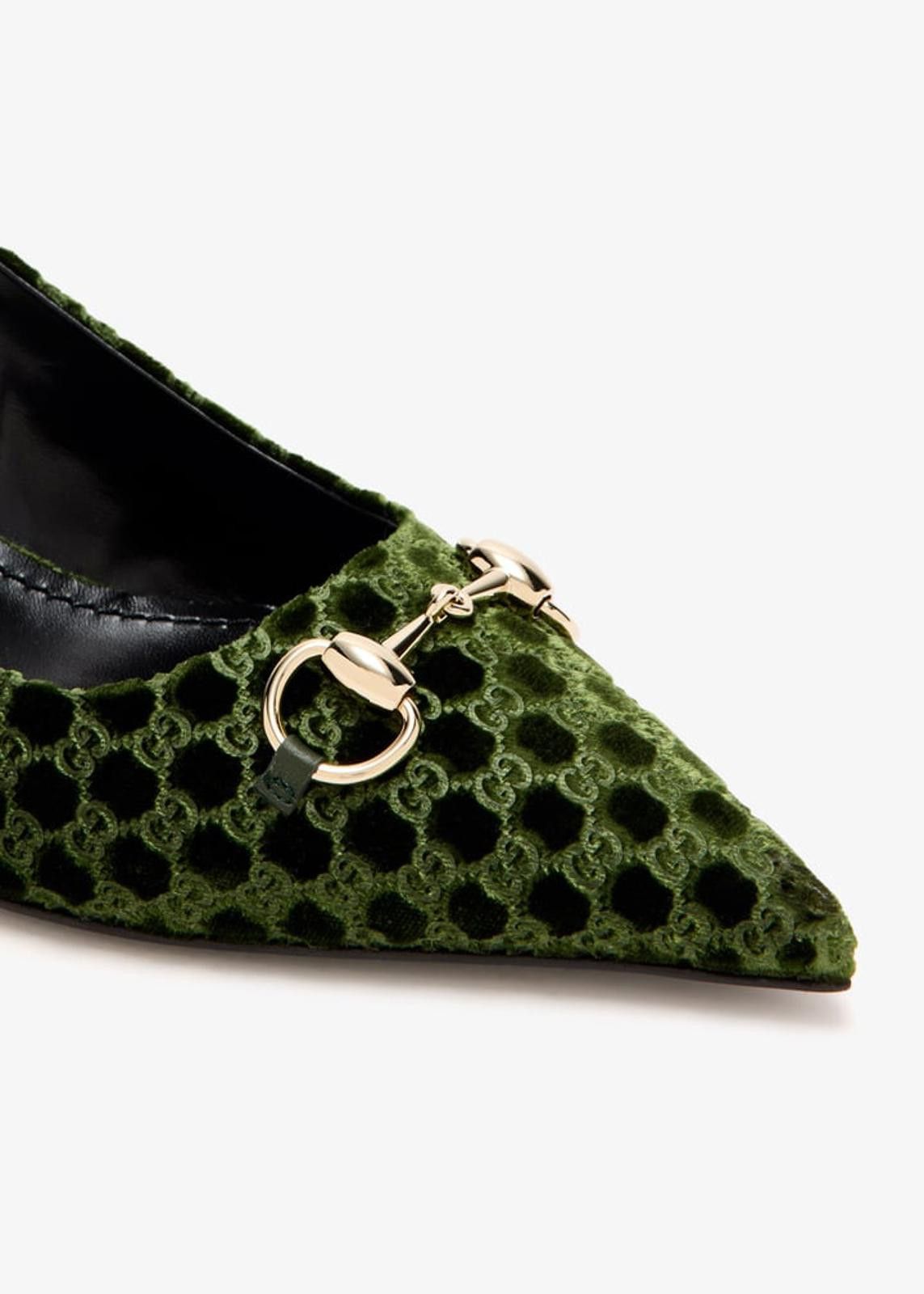 Gucci Gucci Horsebit GG Suede Pumps Size US 7.5 / IT 37.5 - 2 Thumbnail